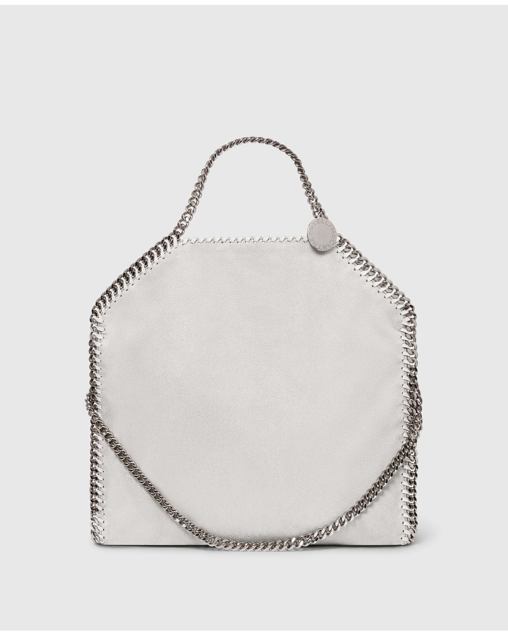 Stella McCartney White Falabella Fold-Over Tote Bag Airlite