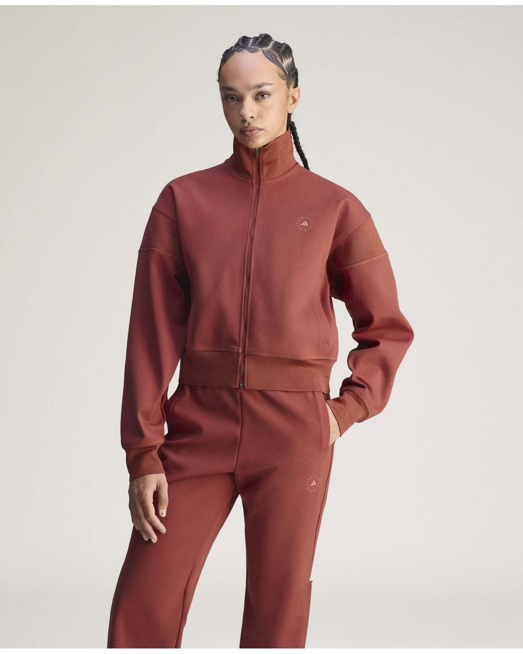 Stella McCartney Red Logo Knitted Track Jacket