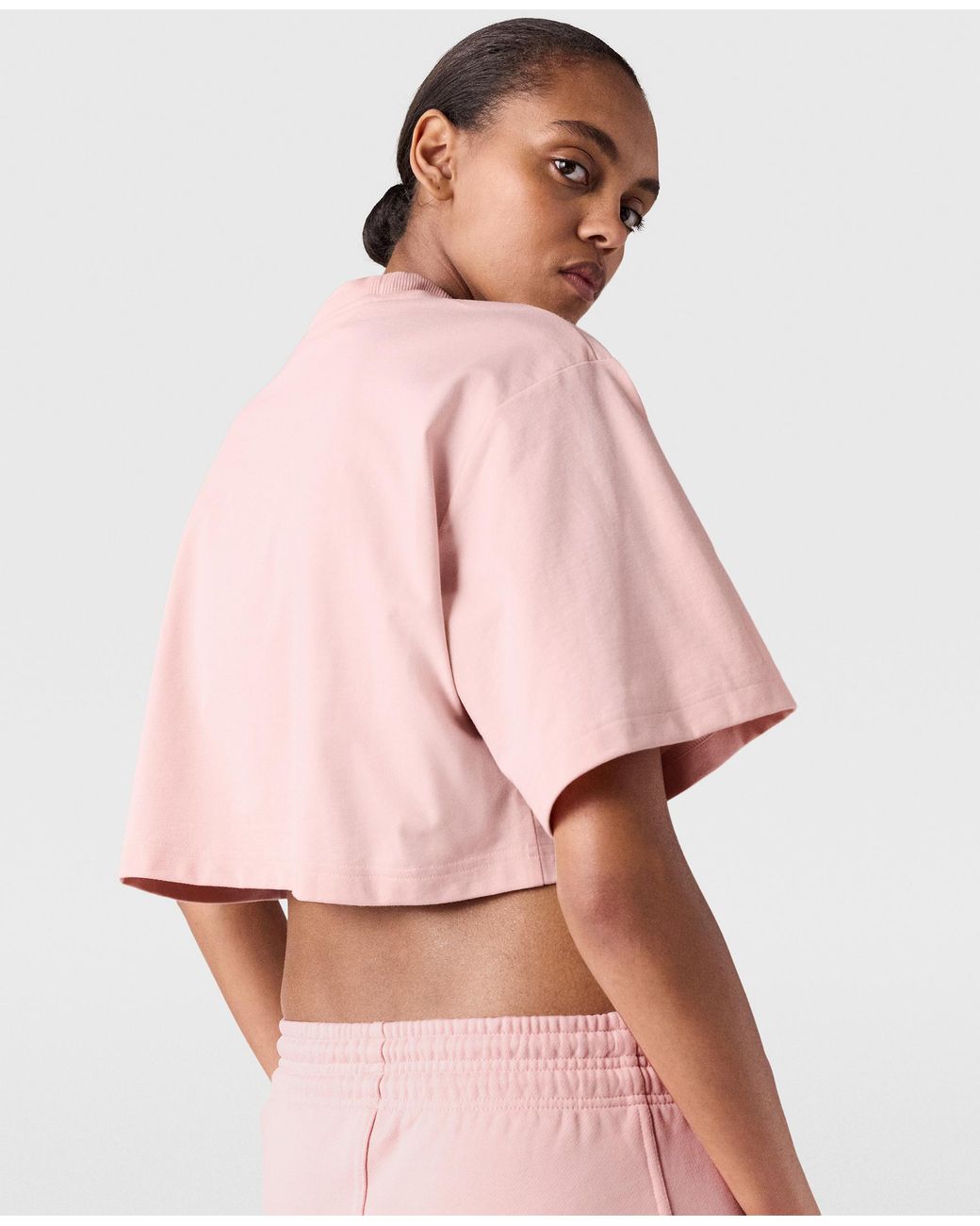 Stella McCartney Pink Planet Sport Cropped T-Shirt