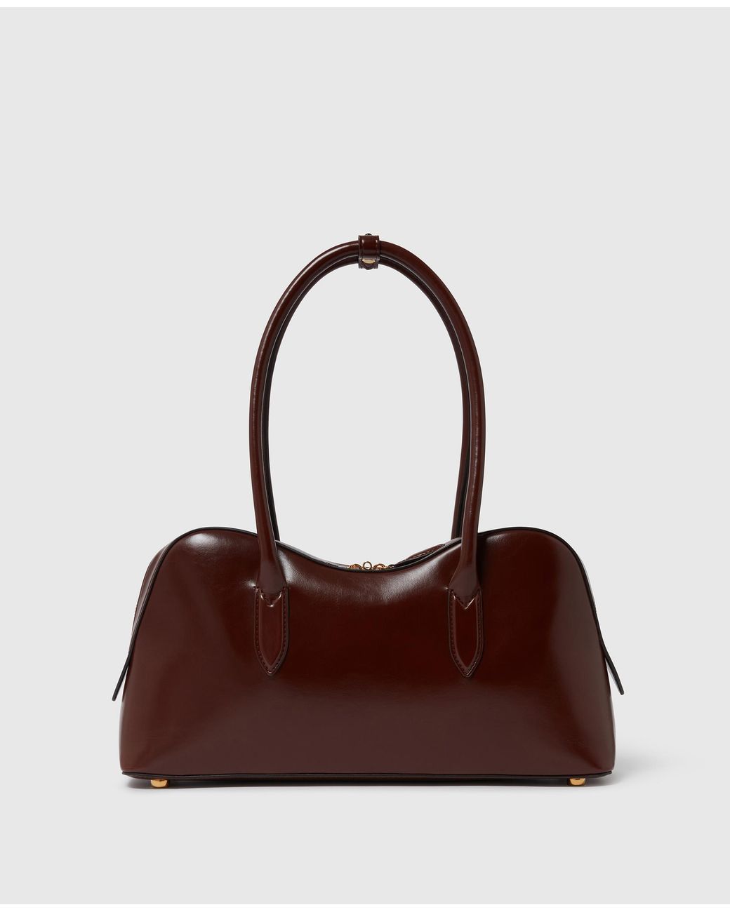 Stella McCartney Brown Stella Ryder Patent Shoulder Bag