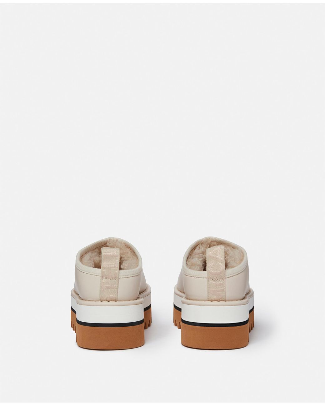 Stella McCartney White Sneak-elyse Platform Slippers