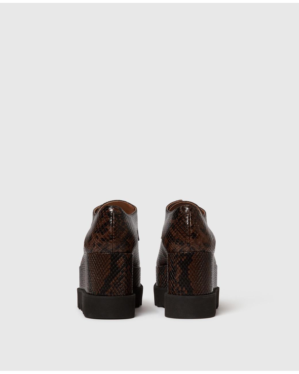 Stella McCartney Brown Limited-edition Elyse Snake Platforms