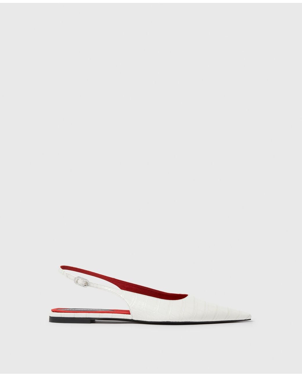 Stella McCartney White Elsa Slingback Flats