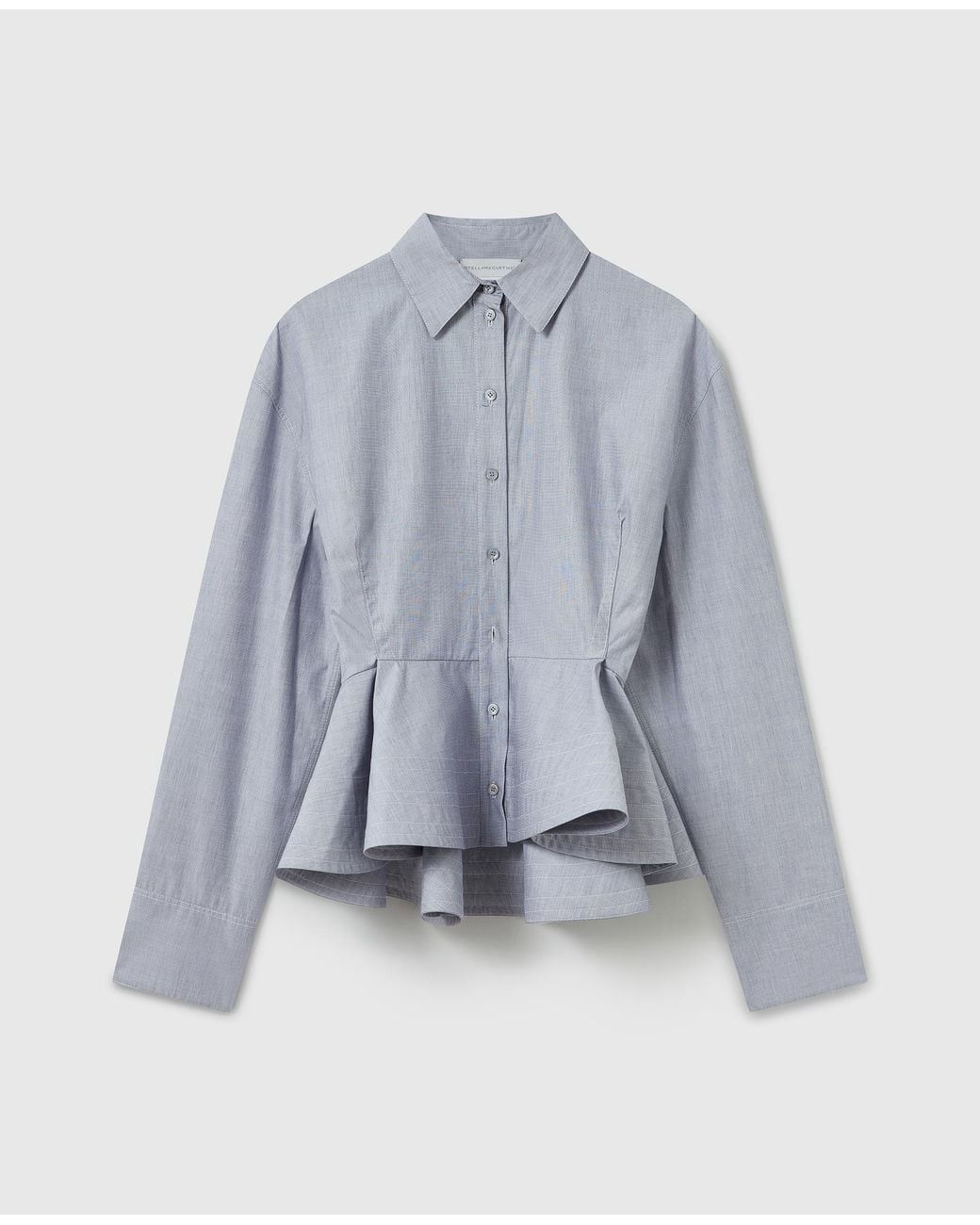 Stella McCartney Blue Chambray Peplum Shirt