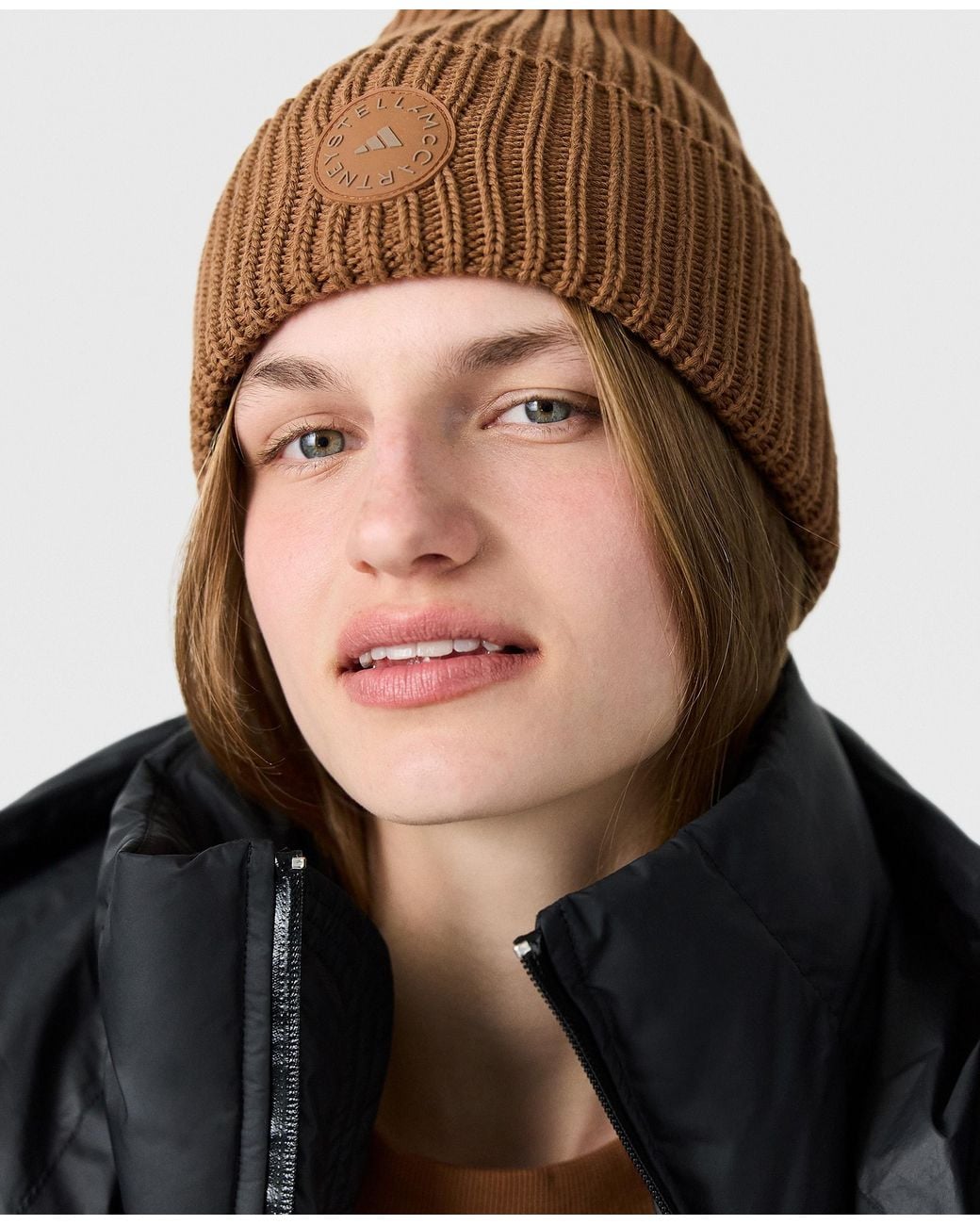 Stella McCartney Brown Logo Beanie