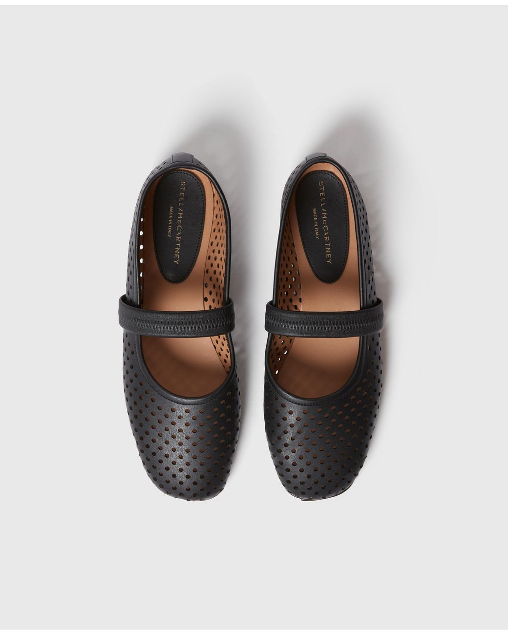Stella McCartney White Ryder Perforated Ballet Flats