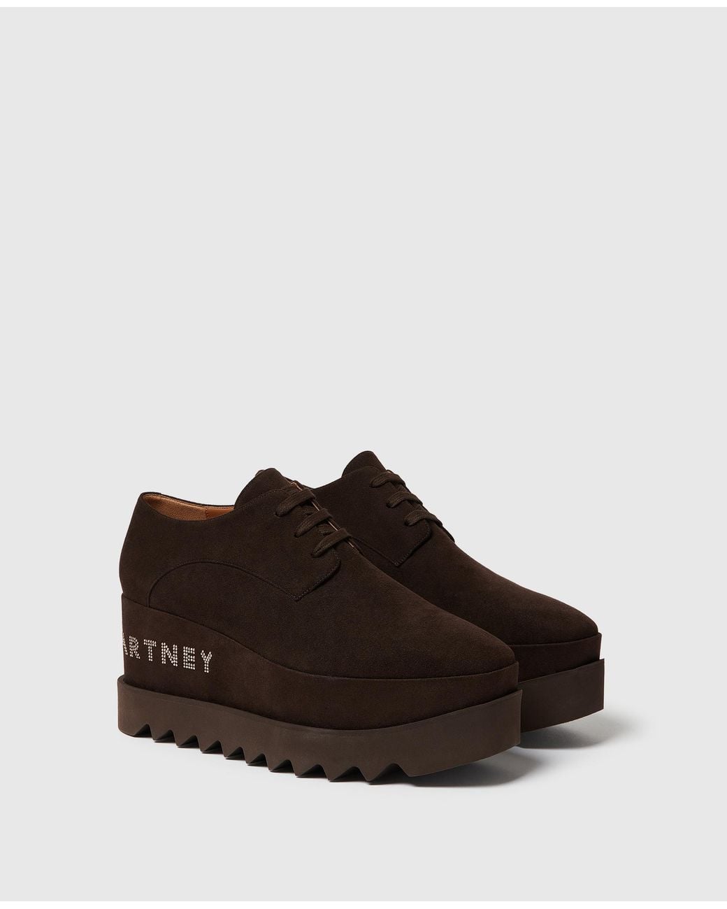 Stella McCartney Brown Logo Elyse Platforms