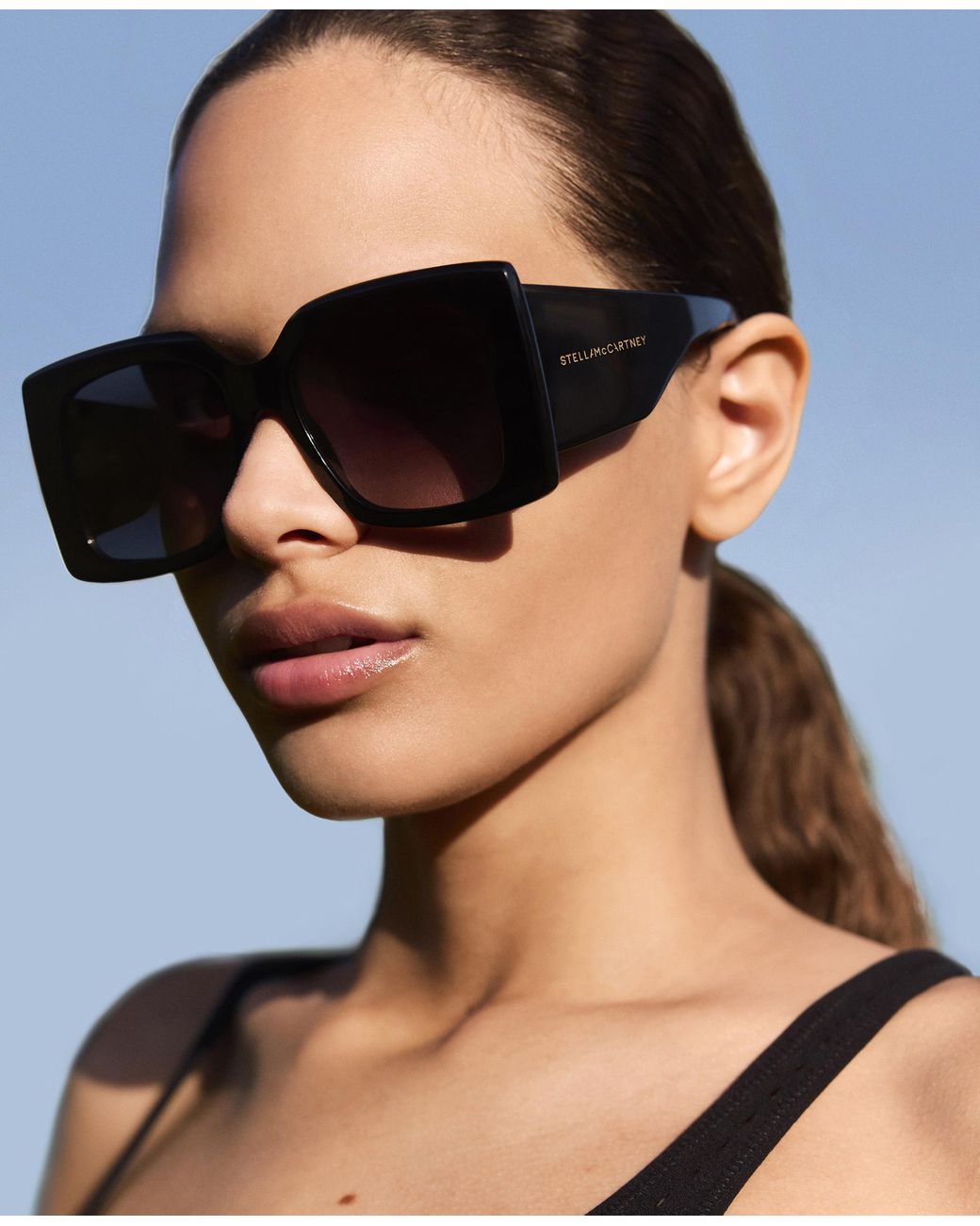 Stella McCartney Gray Oversized Square Gradient Sunglasses, One Size