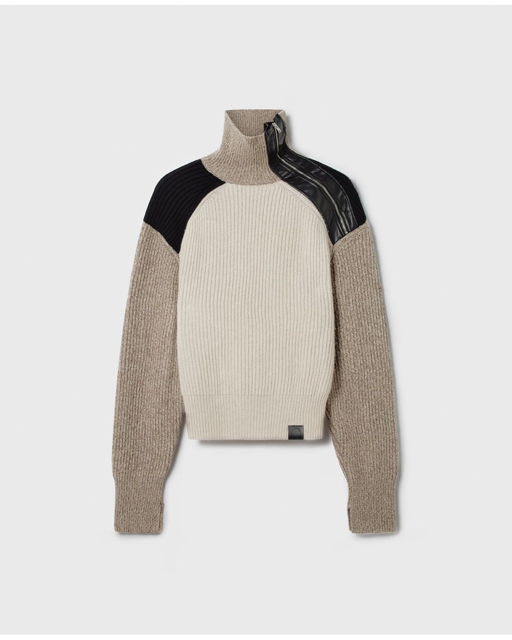 Stella McCartney Natural Block Panelled Knit Jumper