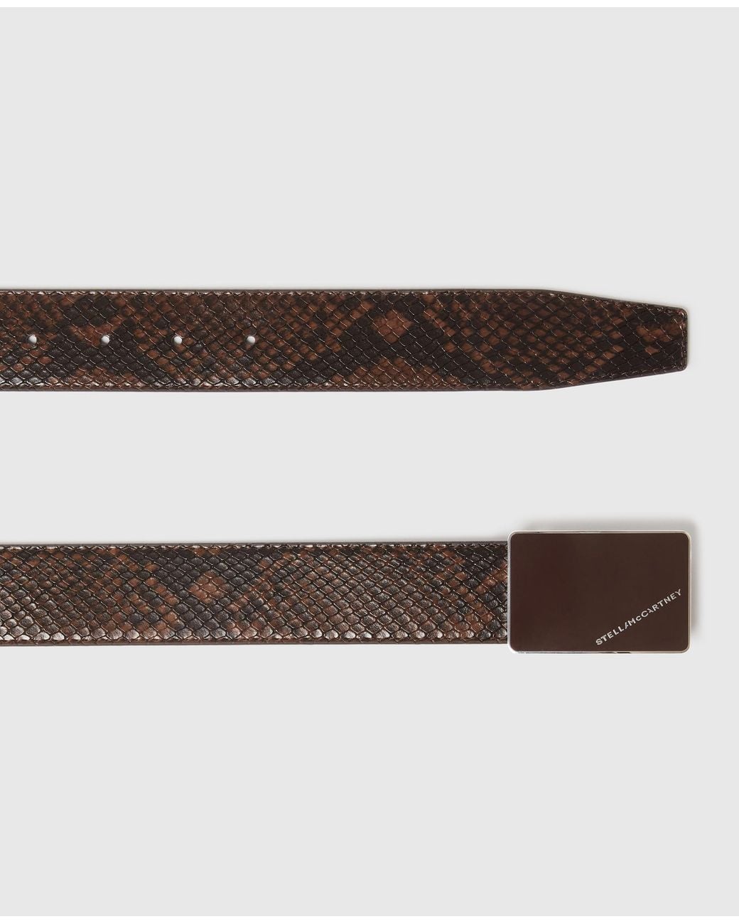 Stella McCartney Brown Reversible Snake Double-Faced Belt