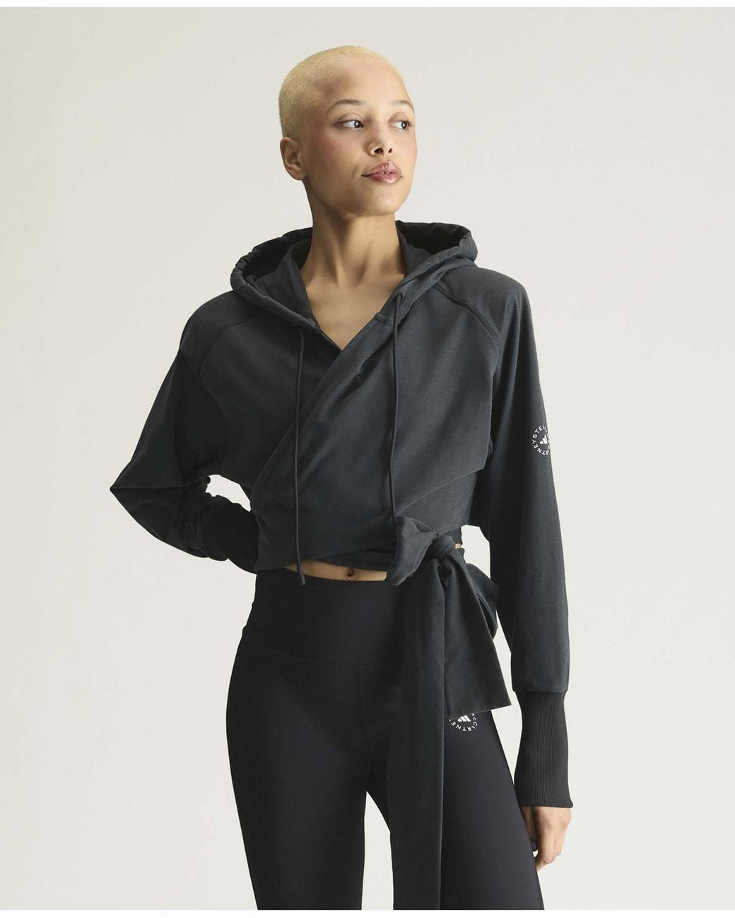 Stella McCartney Black Adidas By Sportswear Wrap Hoodie