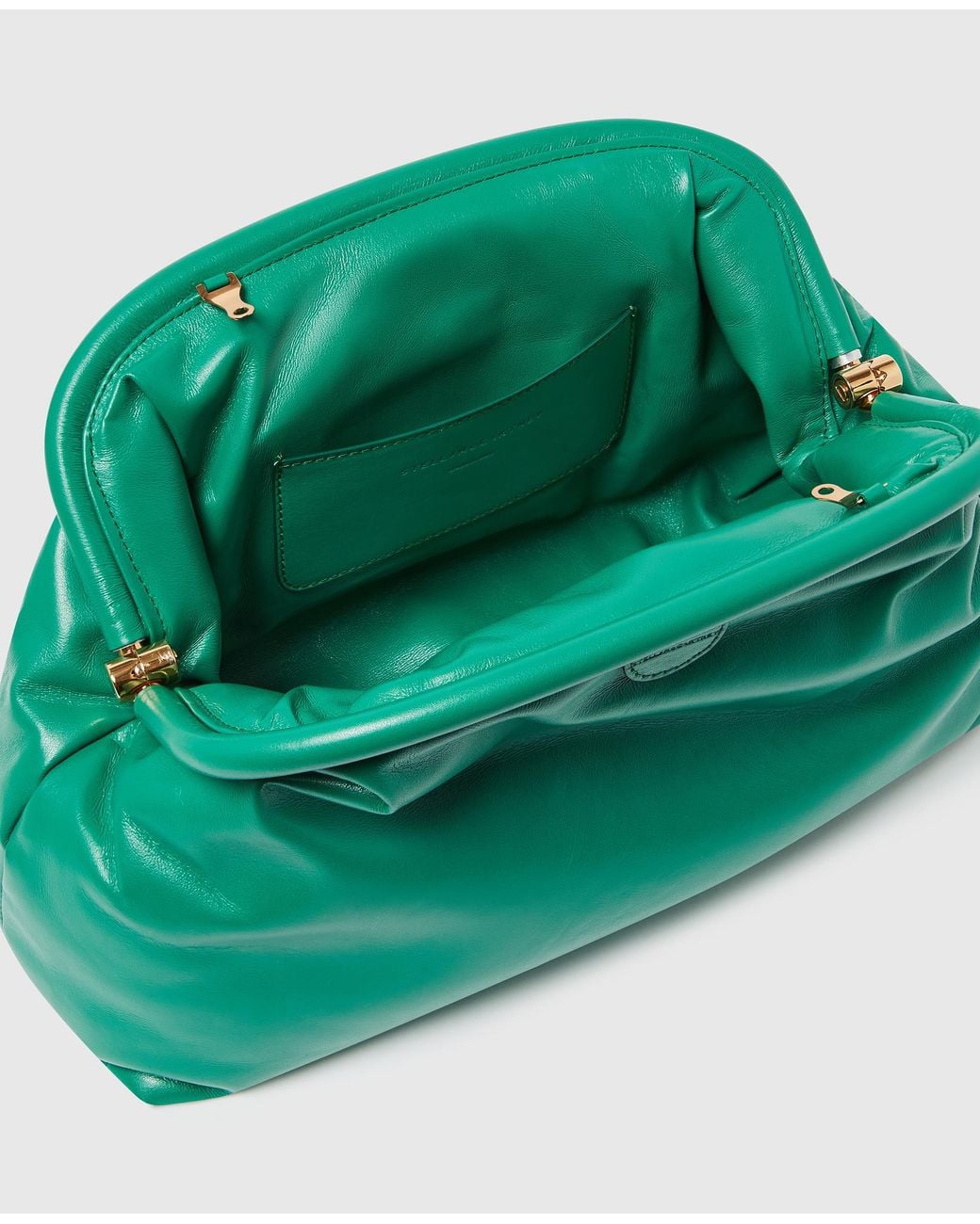 Stella McCartney Green Falabella Padded Soft Clutch
