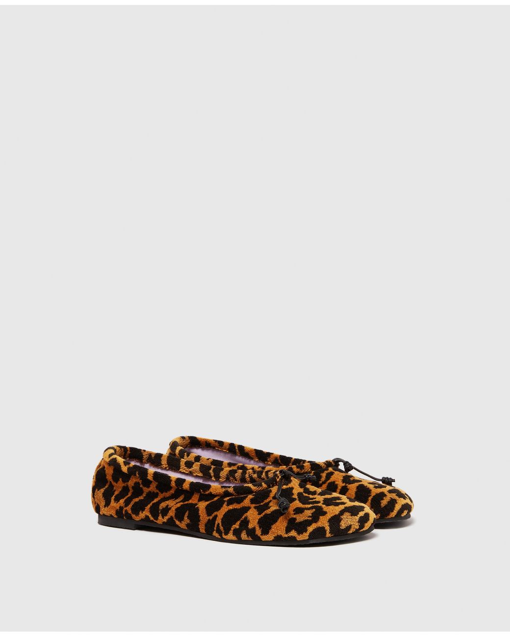 Stella McCartney White Ryder Leopard Ballet Flats