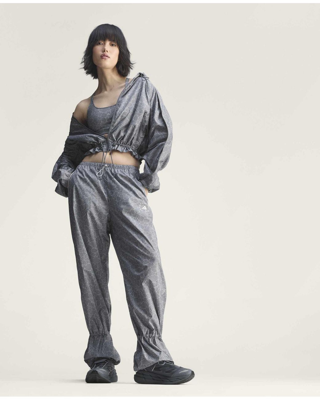 Stella McCartney Gray Logo Woven Trackpants