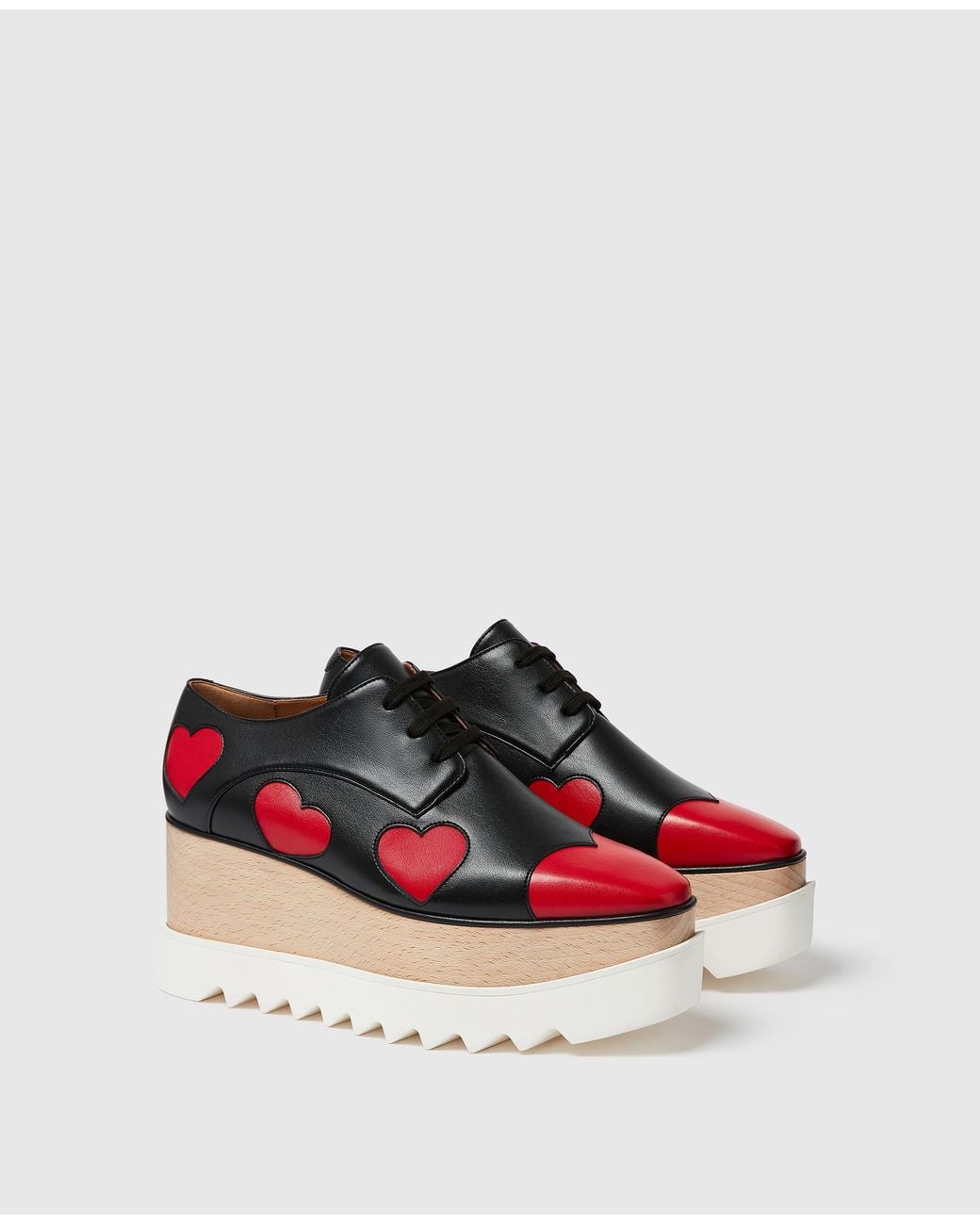 Stella McCartney Multicolor Heart Print Elyse Platforms