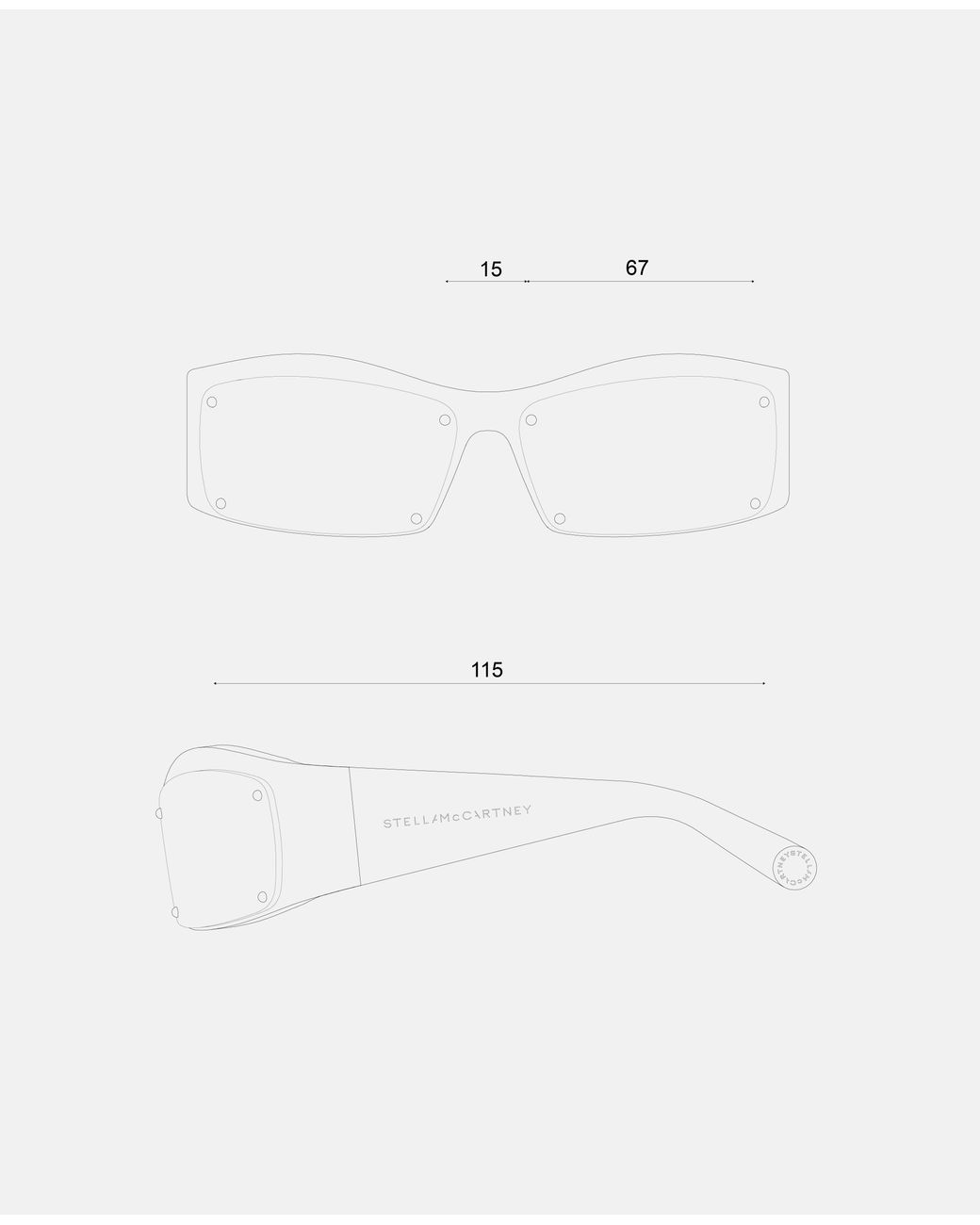 Stella McCartney Multicolor Medallion Geometric Sunglasses