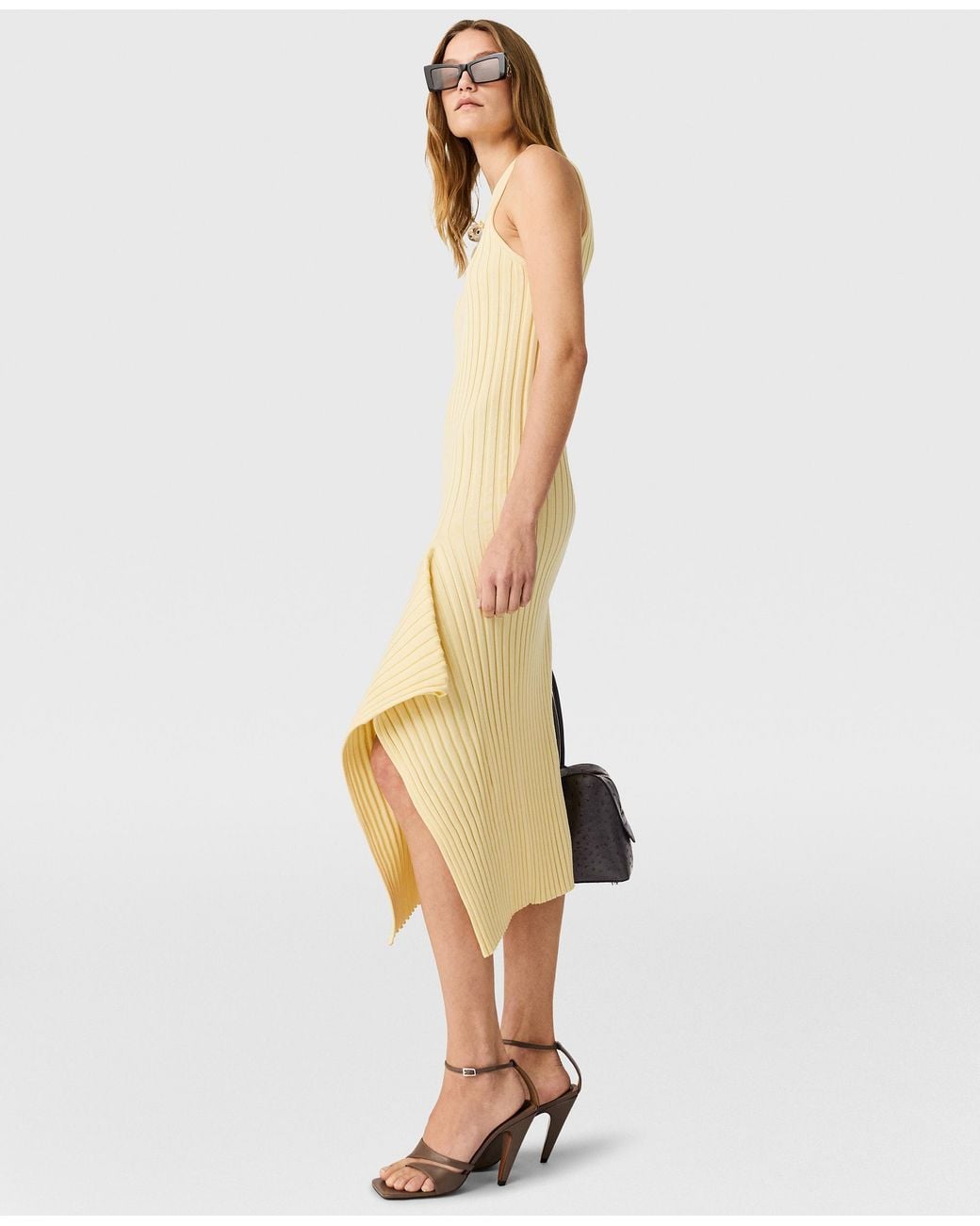 Stella McCartney Metallic Cotton Ribbed Dress