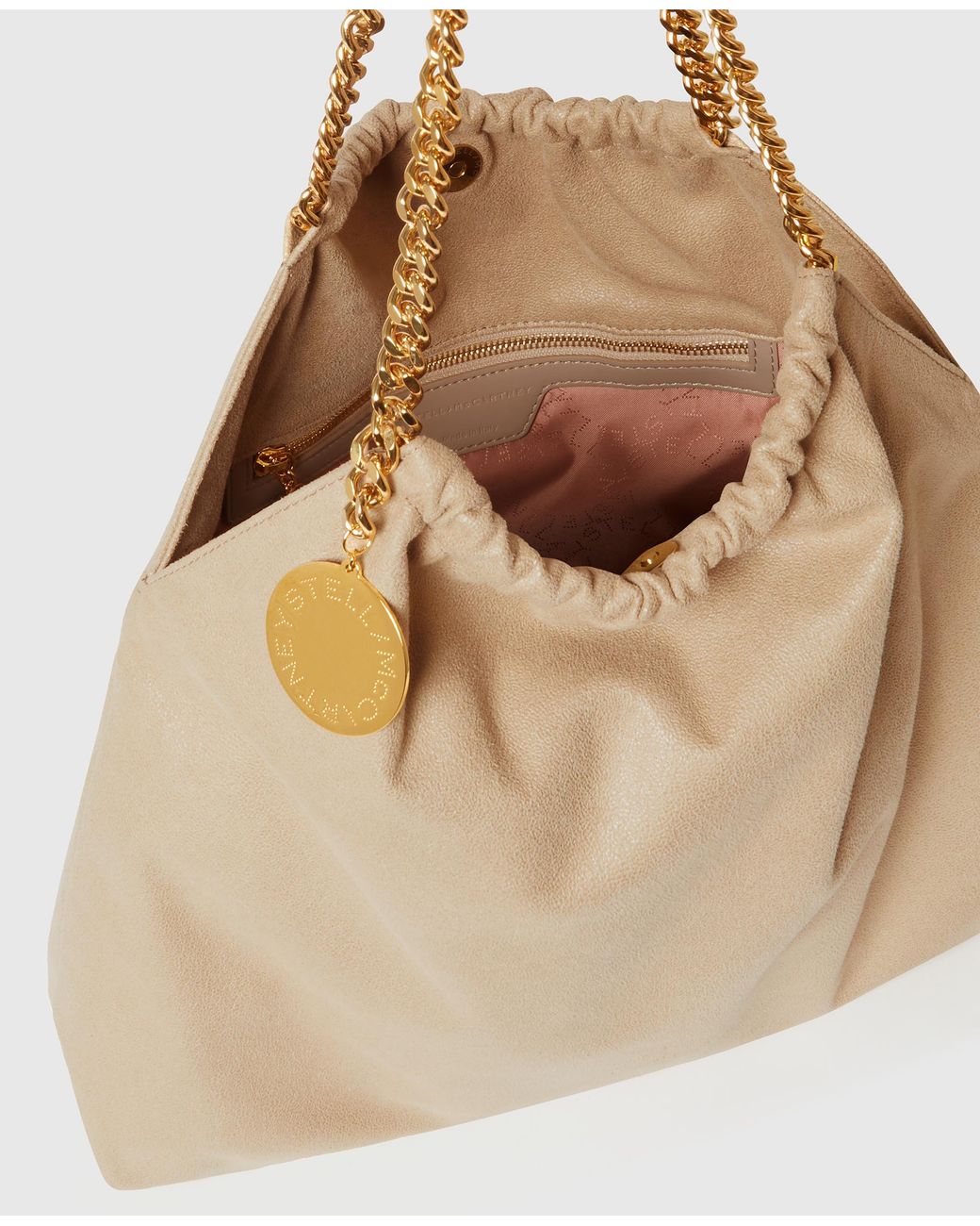 Stella McCartney Natural Falabella Drawstring Shoulder Bag