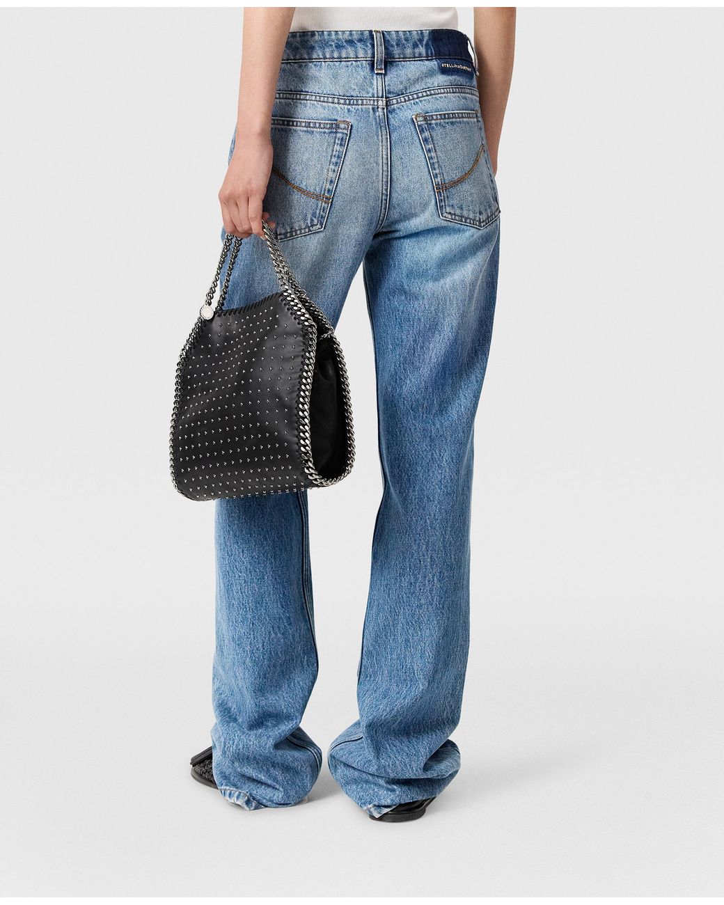 Stella McCartney Blue Faded Straight-leg Mid-rise Denim Jeans