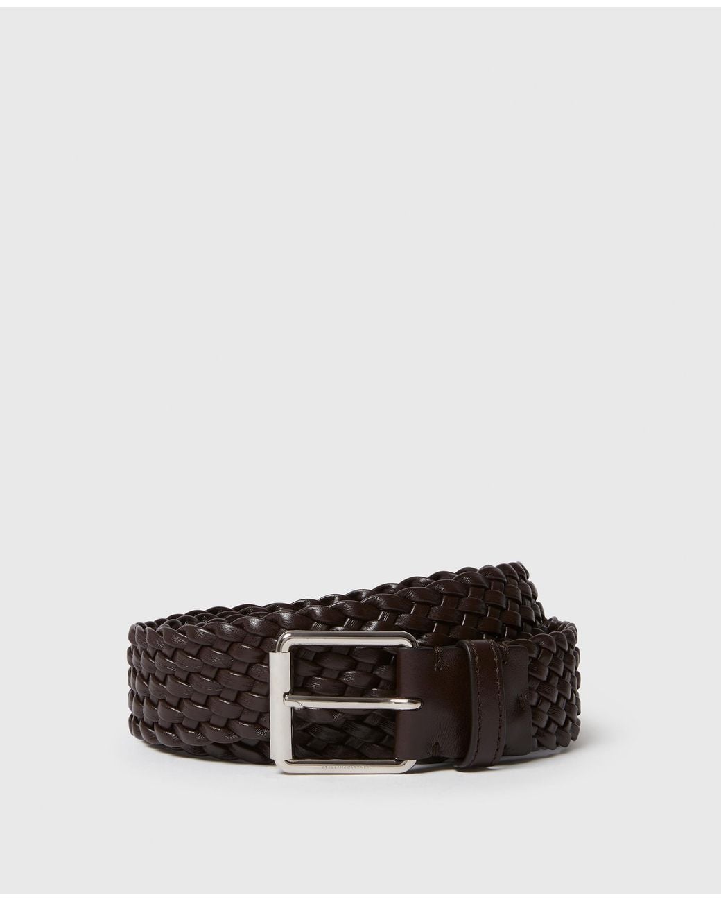 Stella McCartney White Woven Buckle Belt