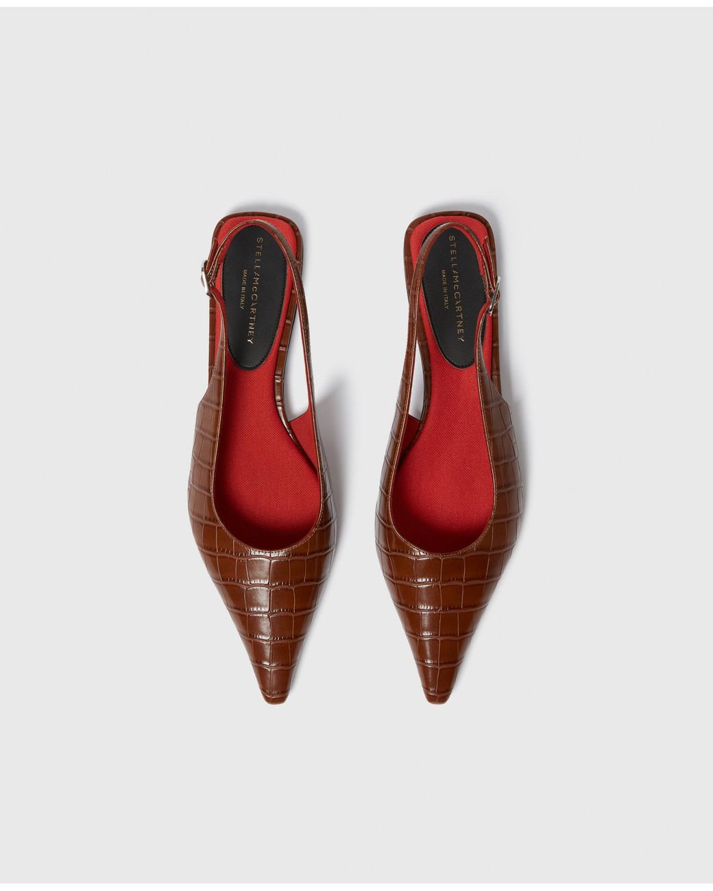 Stella McCartney White Elsa Slingback Flats