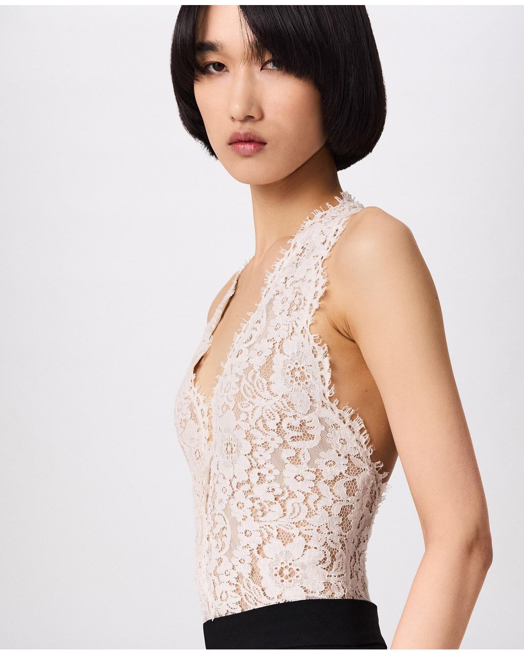 Stella McCartney White Halterneck Lace Top