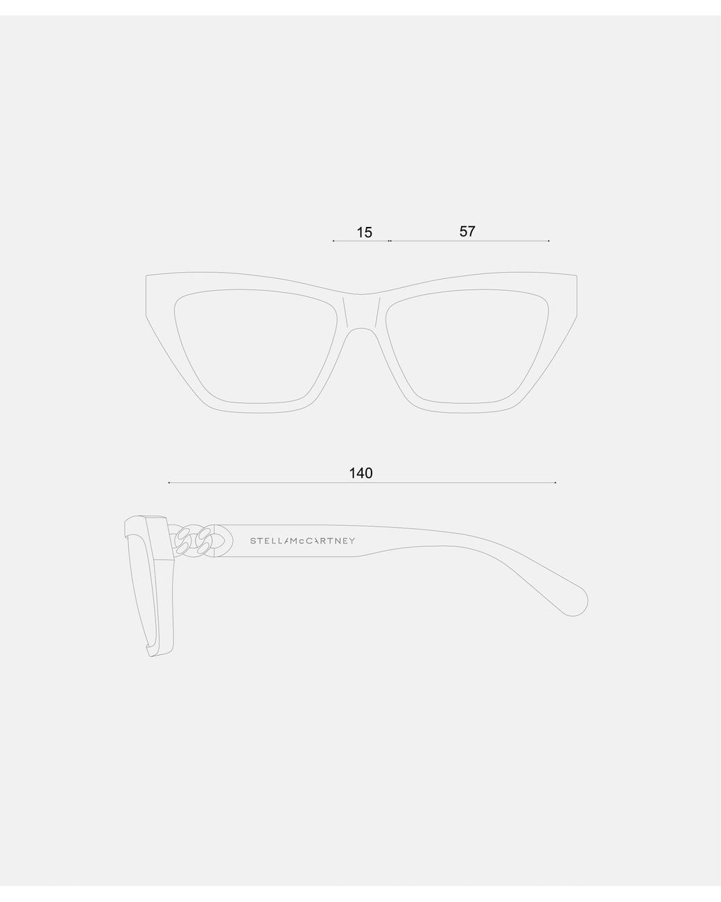 Stella McCartney Natural Exaggerated Cat-Eye Sunglasses