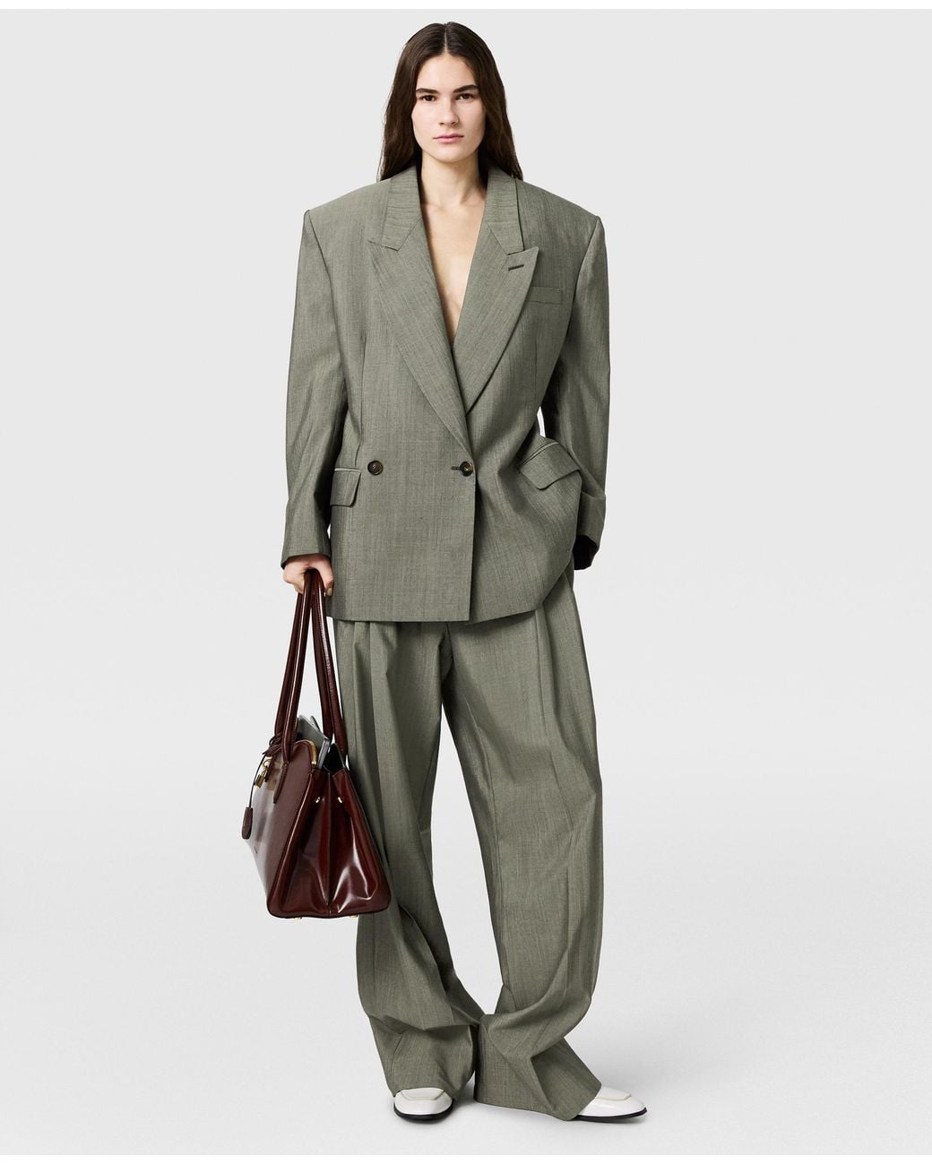 Stella McCartney Green Tropical Lightweight Straight Trousers