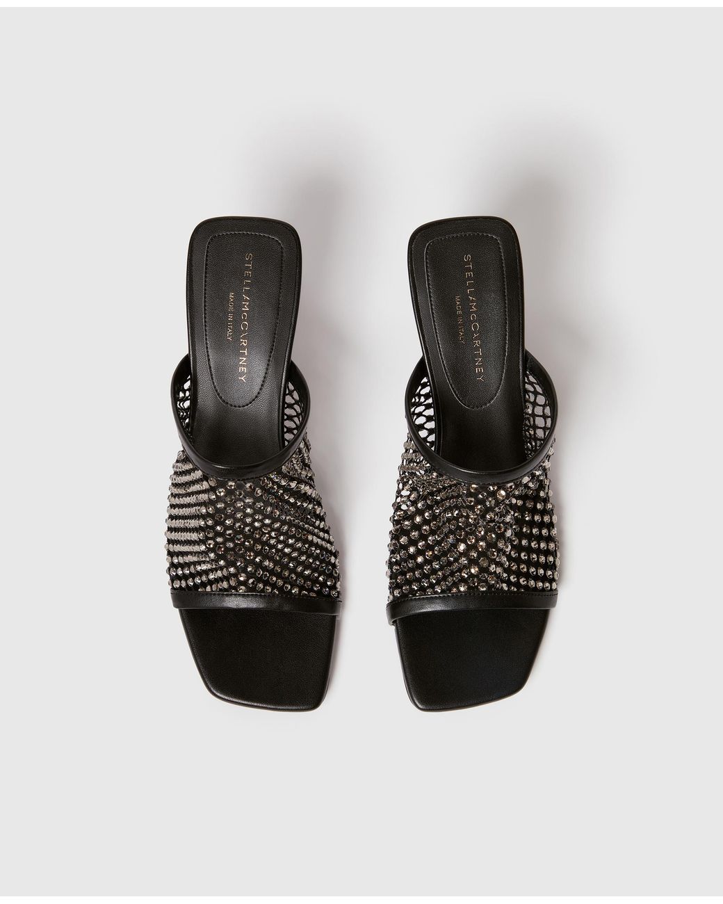 Stella McCartney White Crystal Mesh Mules