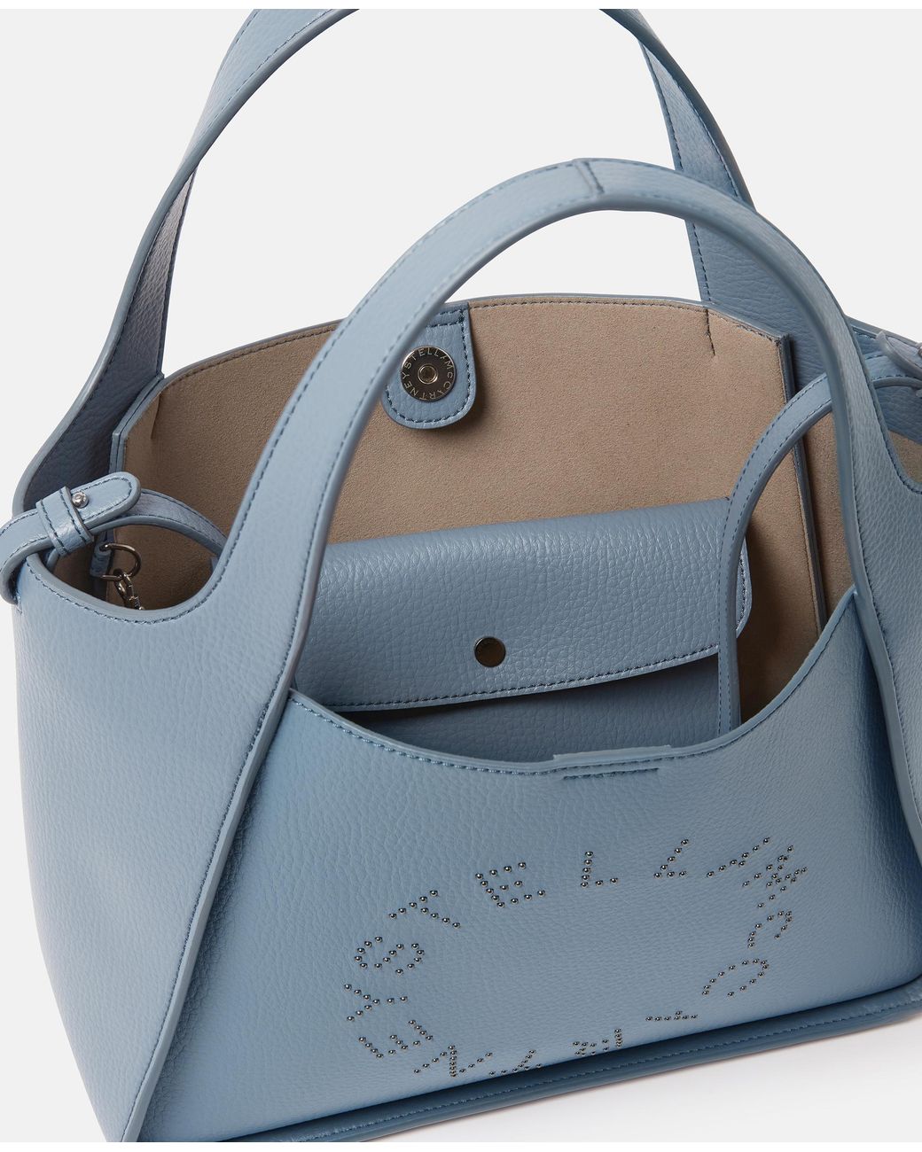 Stella McCartney Blue Logo Crossbody Tote Bag
