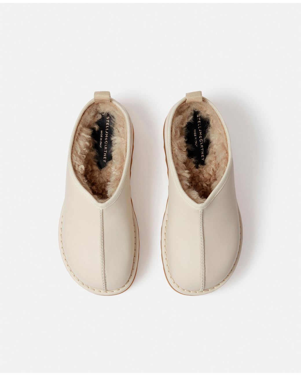Stella McCartney White Sneak-elyse Platform Slippers