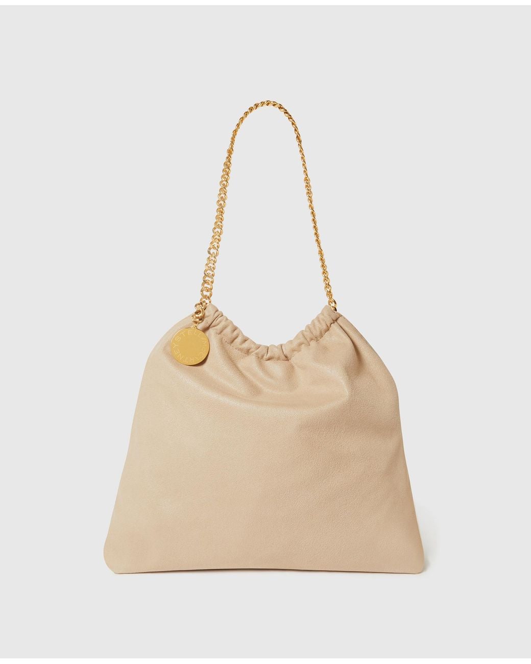 Stella McCartney Natural Falabella Drawstring Shoulder Bag