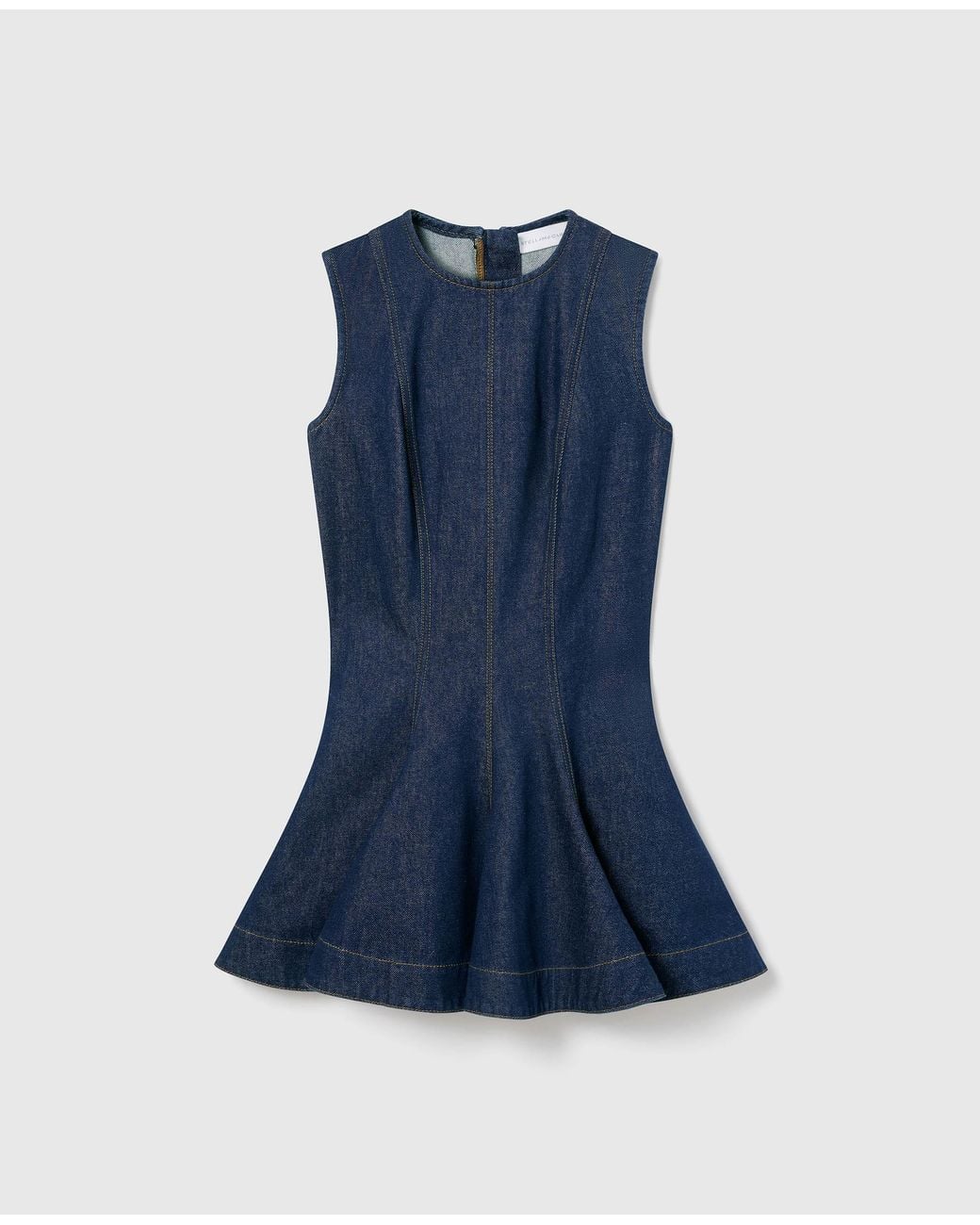 Stella McCartney Blue Peplum Denim Mini Dress