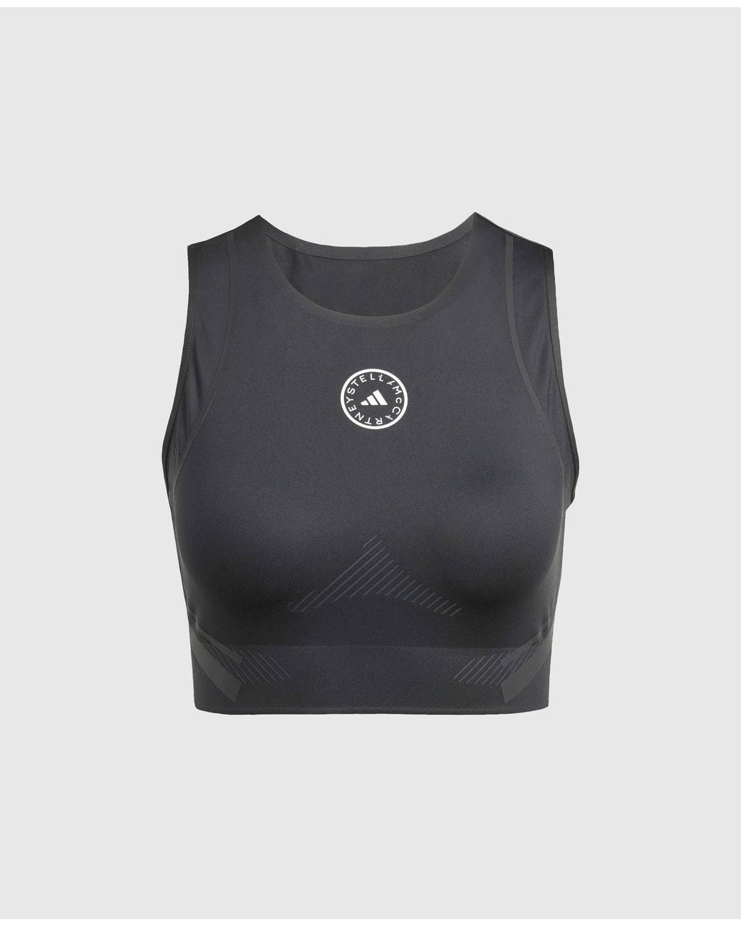 Stella McCartney Black Truepace Cropped Tank Top