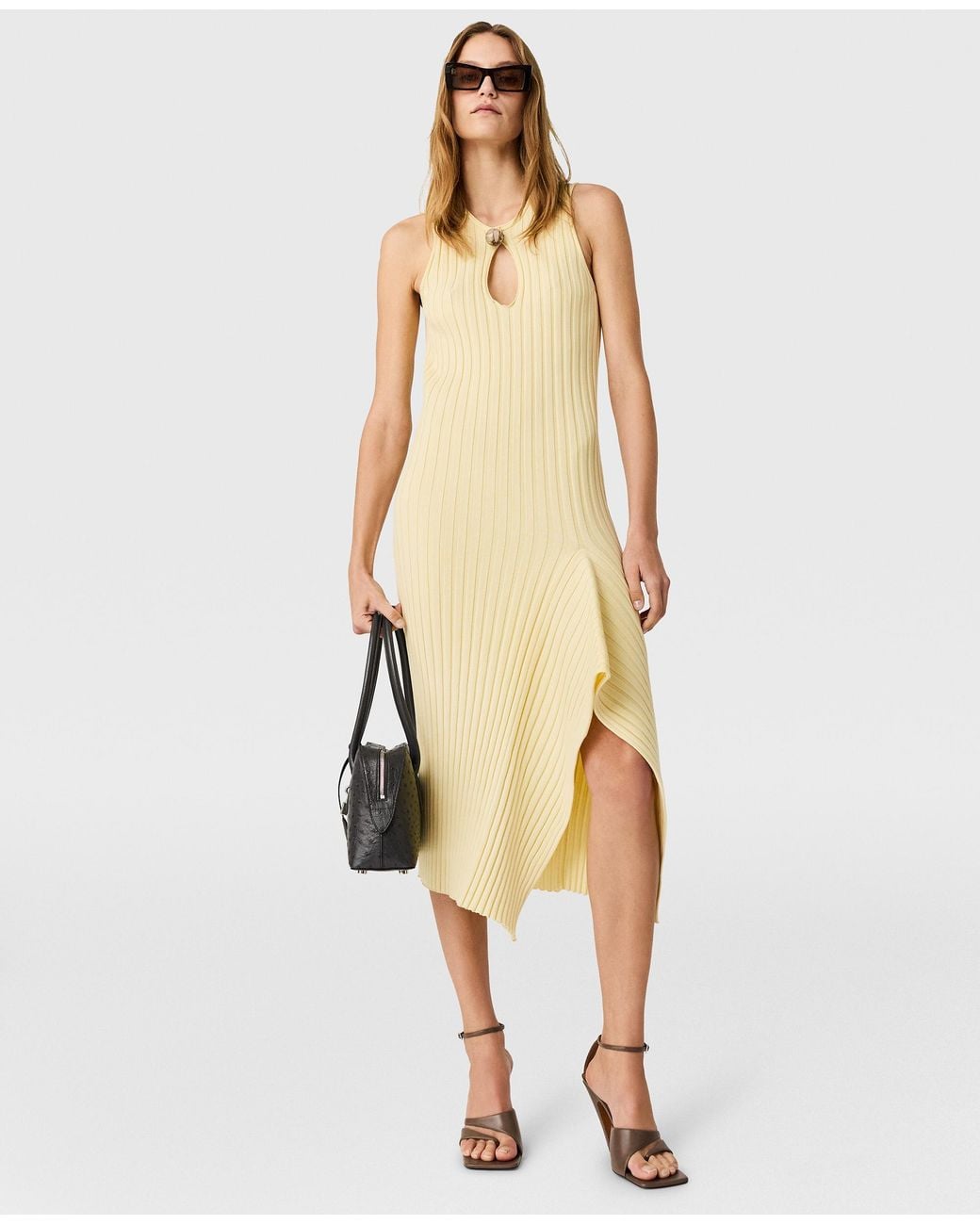 Stella McCartney Metallic Cotton Ribbed Dress