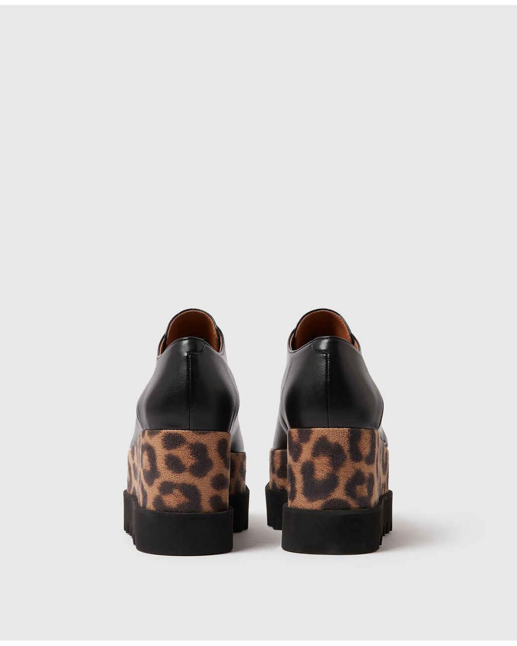 Stella McCartney Black Leopard Elyse Platforms