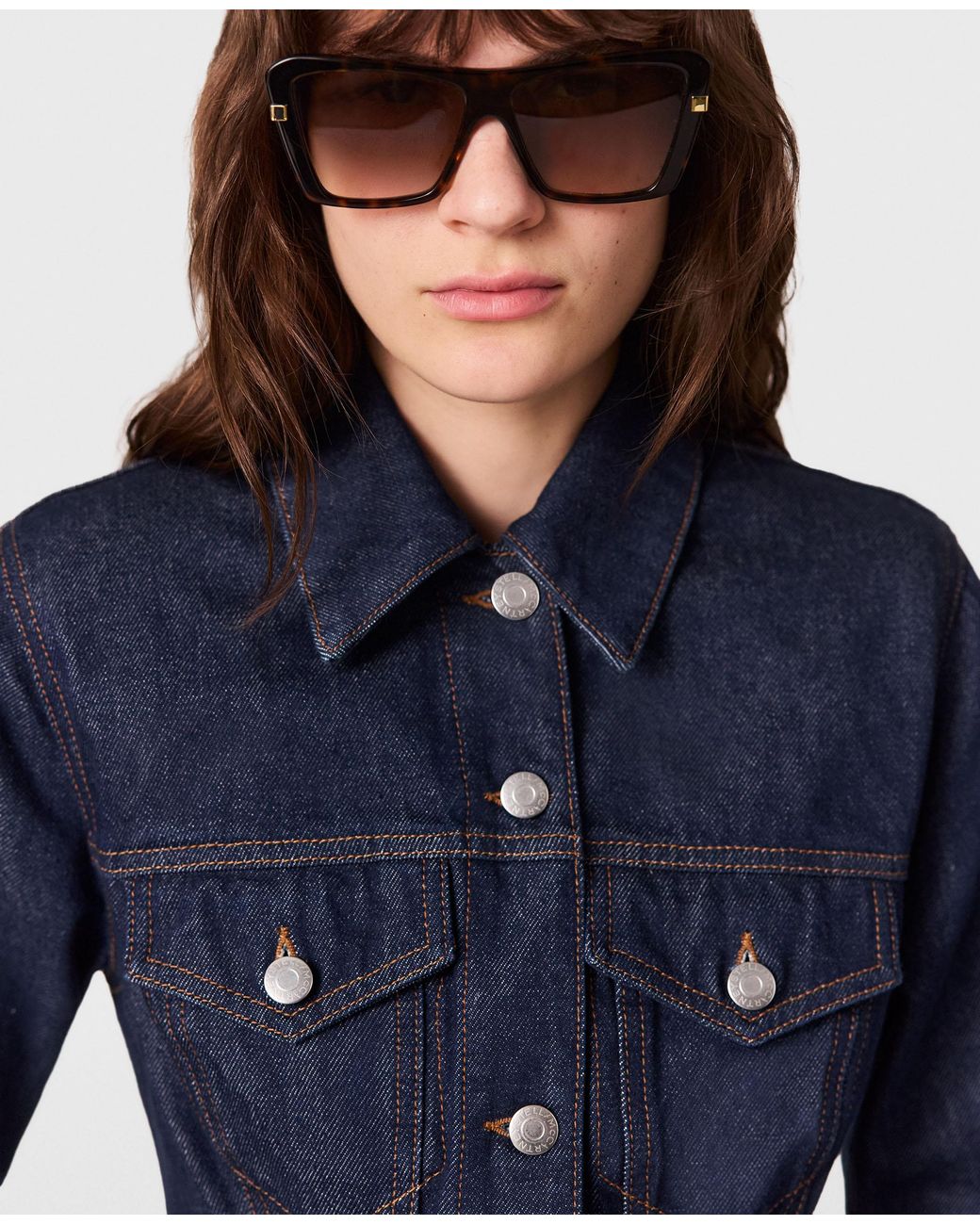 Stella McCartney Blue Peplum Denim Jacket