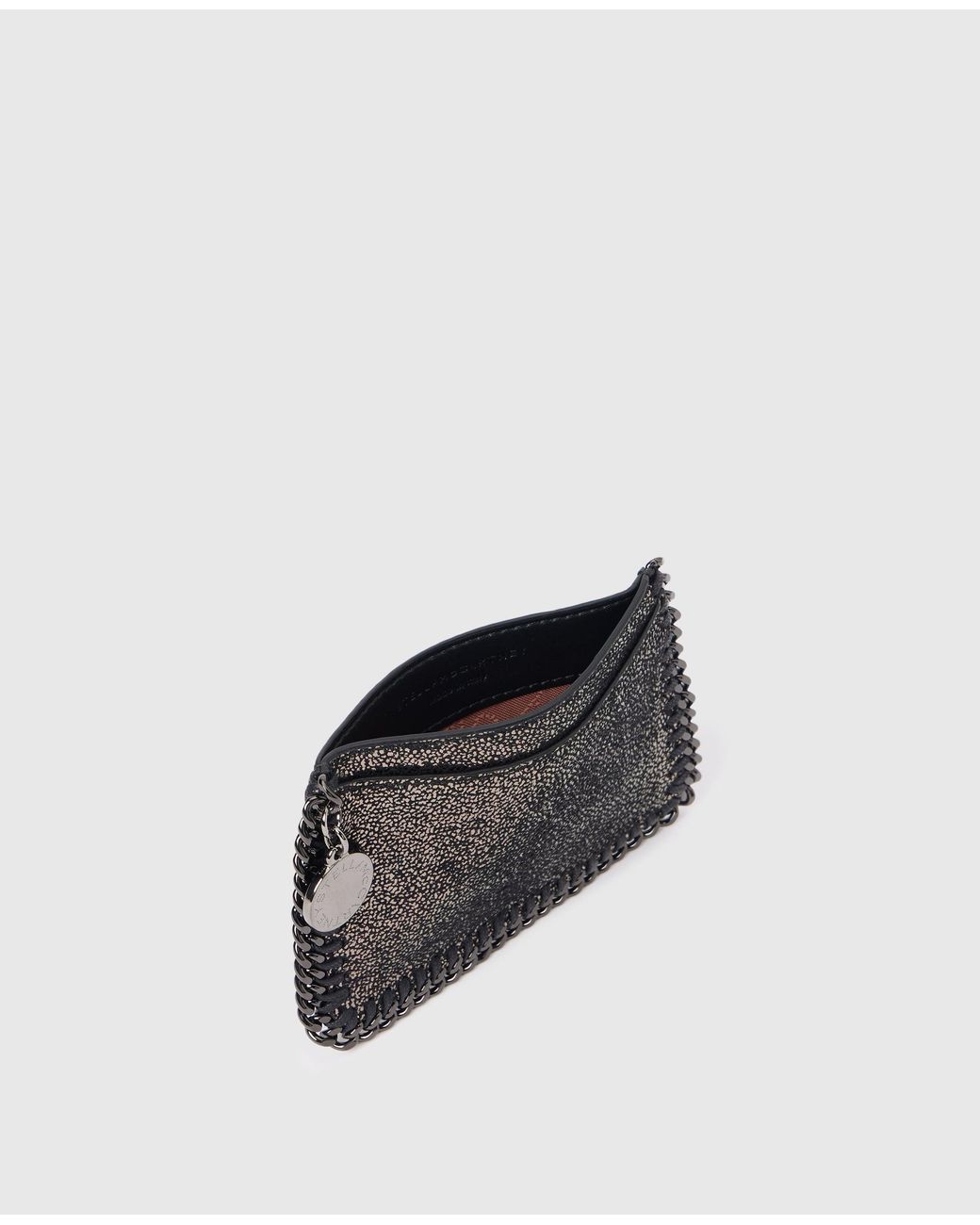 Stella McCartney Black Falabella Zipper Cardholder