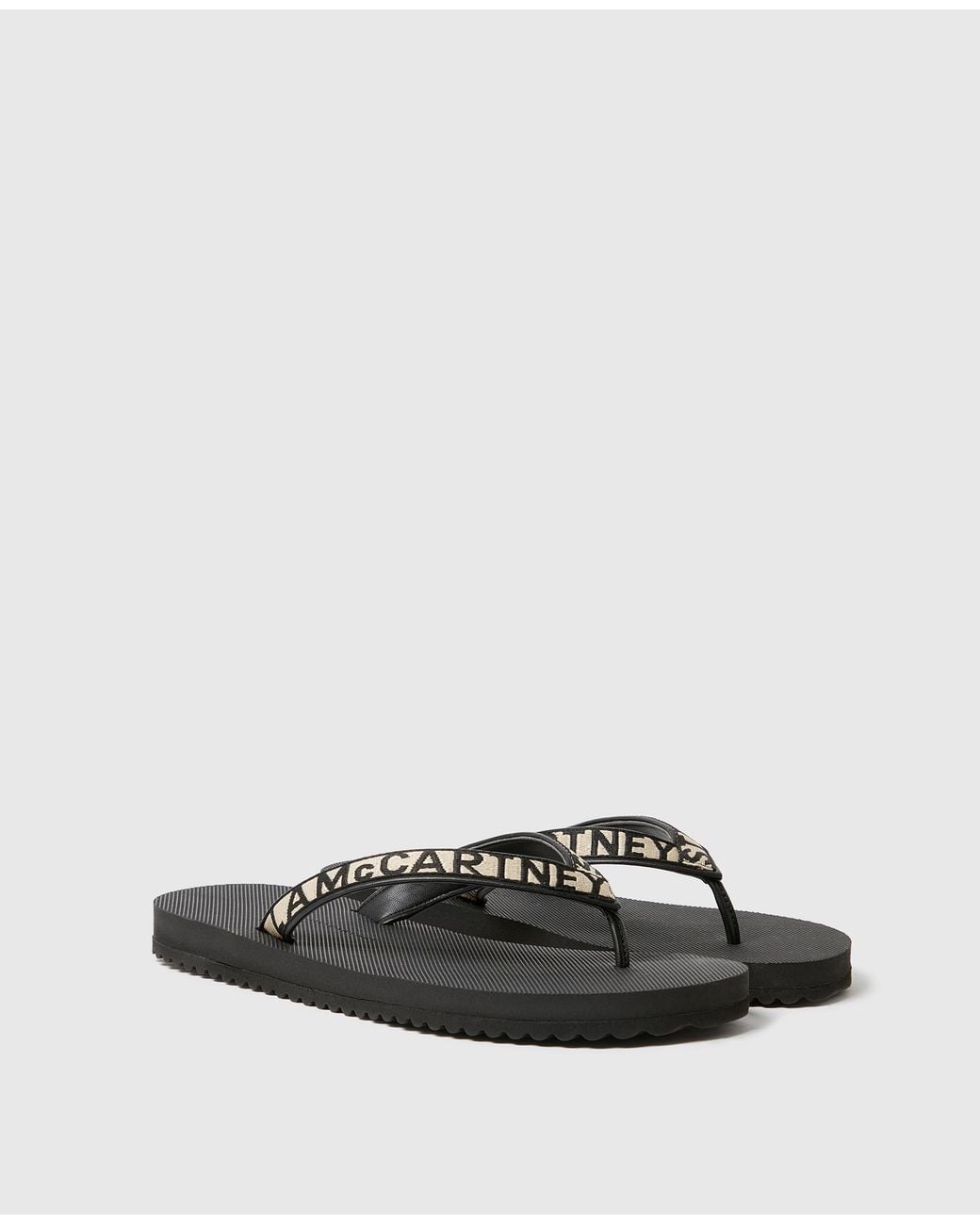 Stella McCartney Multicolor Logo Webbed Thong Sandal