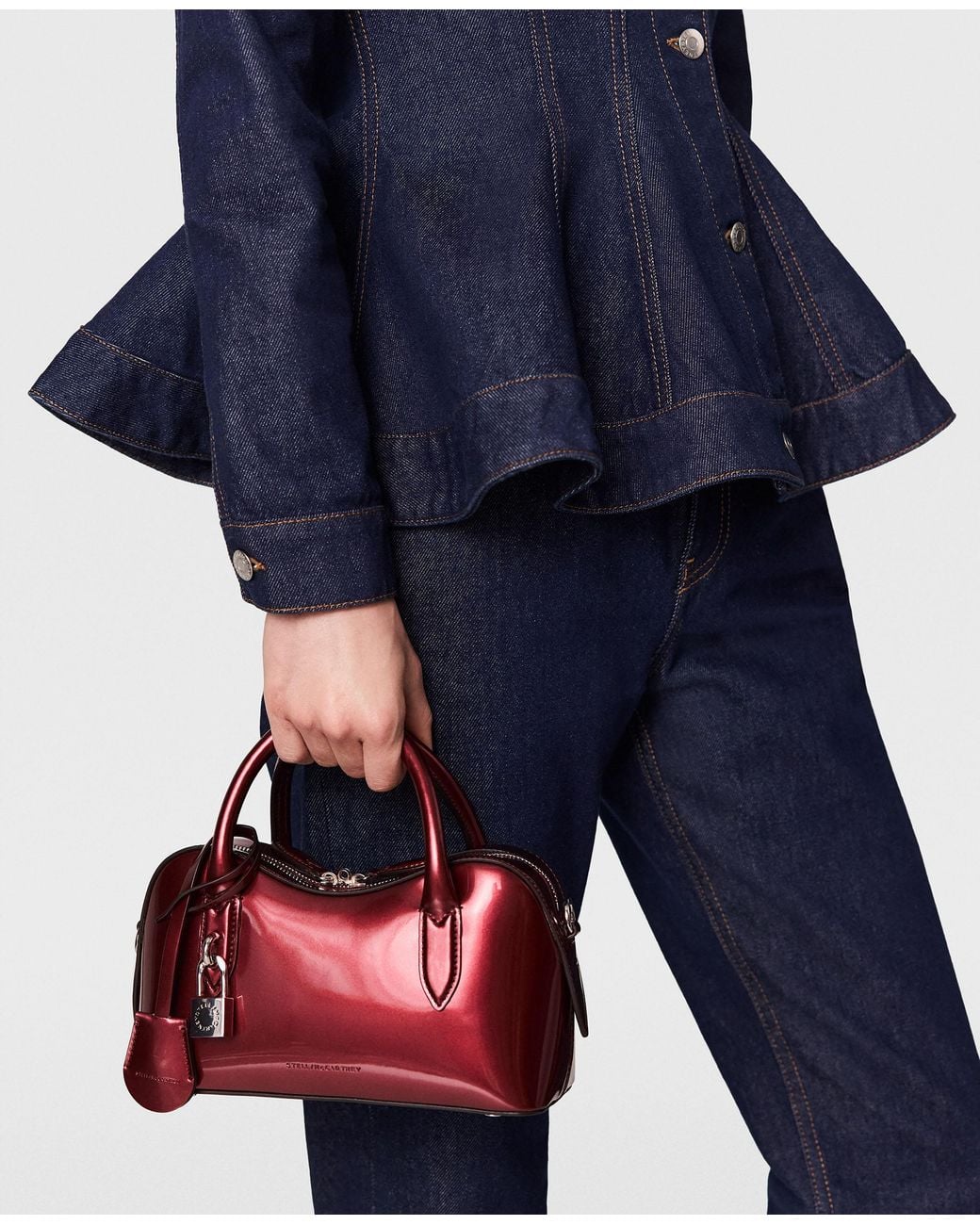 Stella McCartney Blue Peplum Denim Jacket
