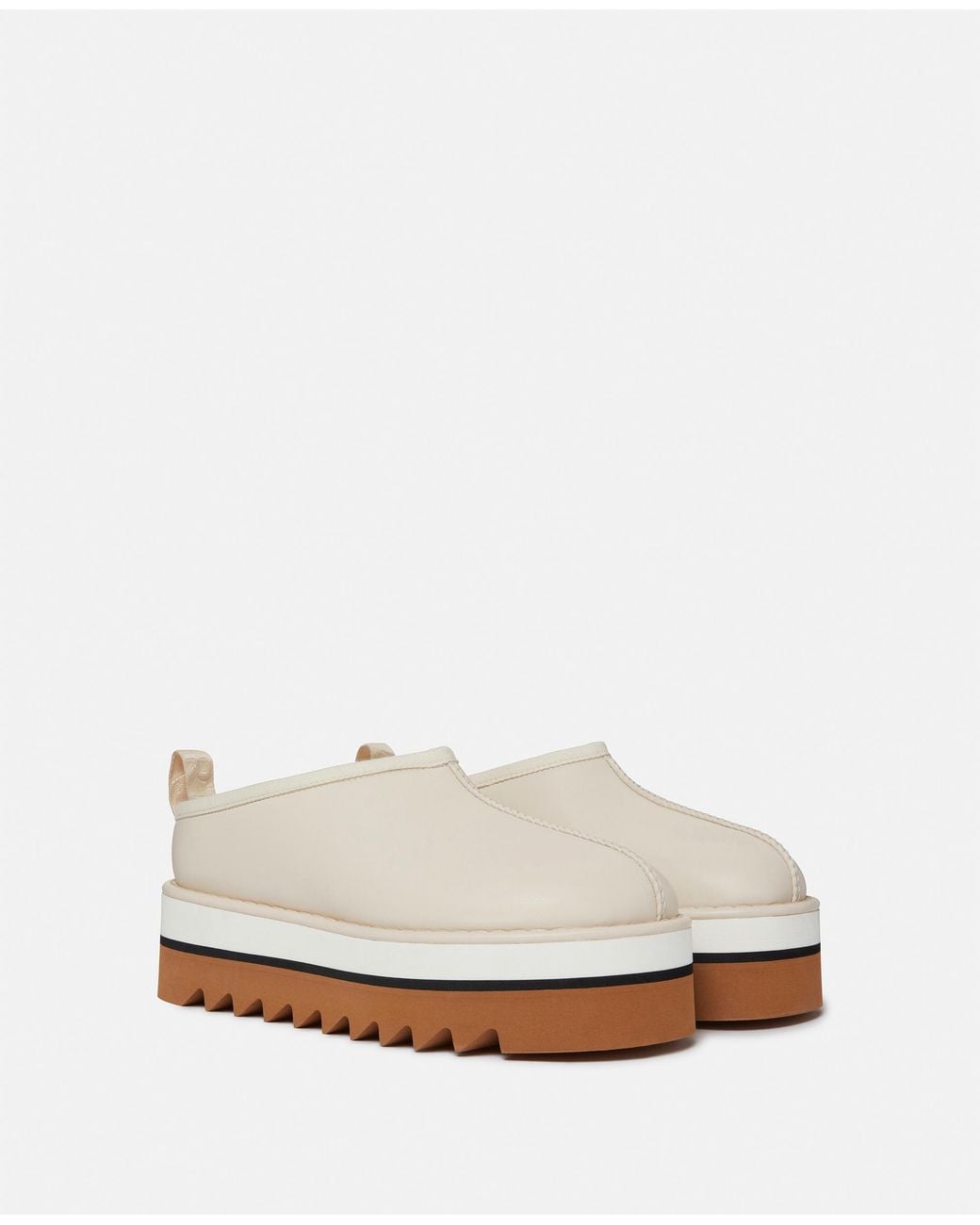Stella McCartney White Sneak-elyse Platform Slippers