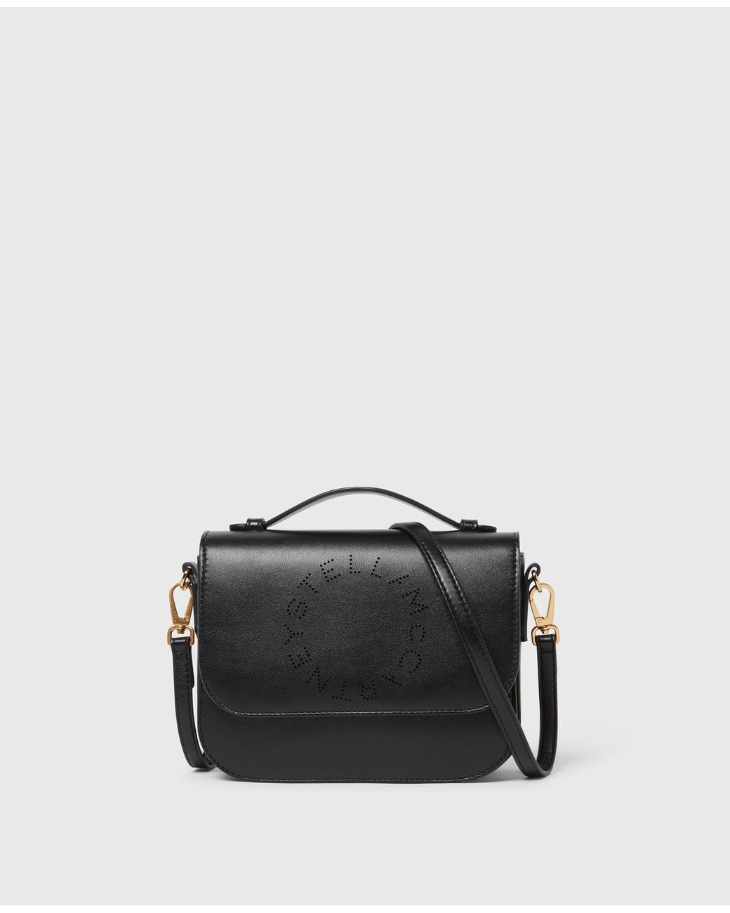 Stella McCartney Black Logo Messenger Crossbody Bag, One Size