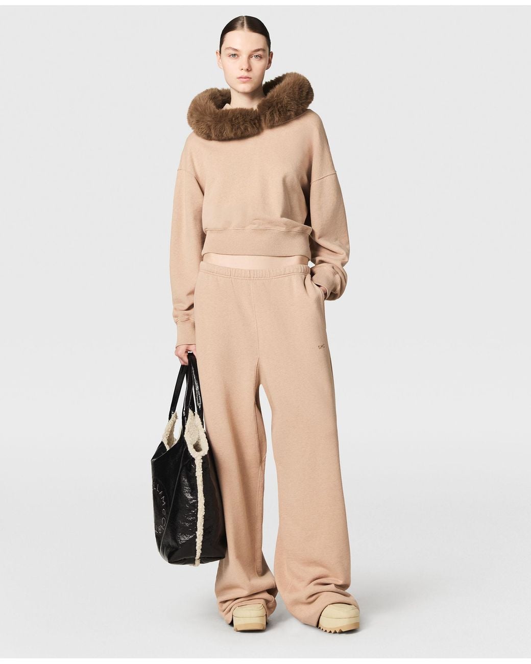Stella McCartney Natural Straight-Leg Sweatpants