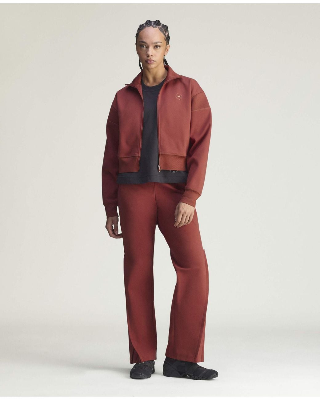 Stella McCartney Red Logo Knitted Track Jacket