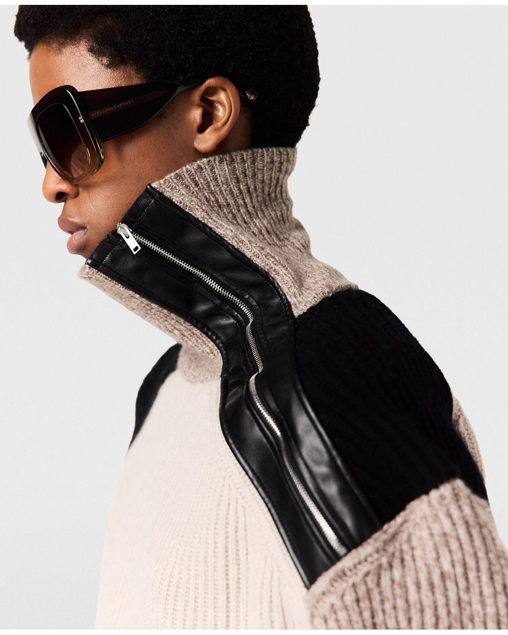 Stella McCartney Natural Block Panelled Knit Jumper