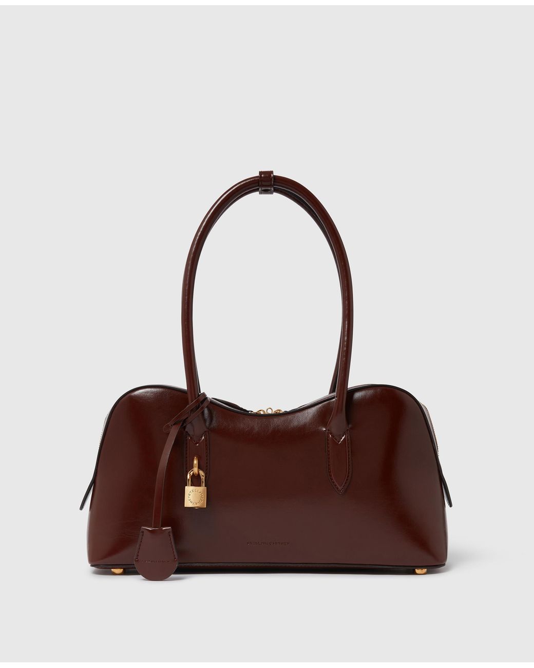 Stella McCartney Brown Stella Ryder Patent Shoulder Bag