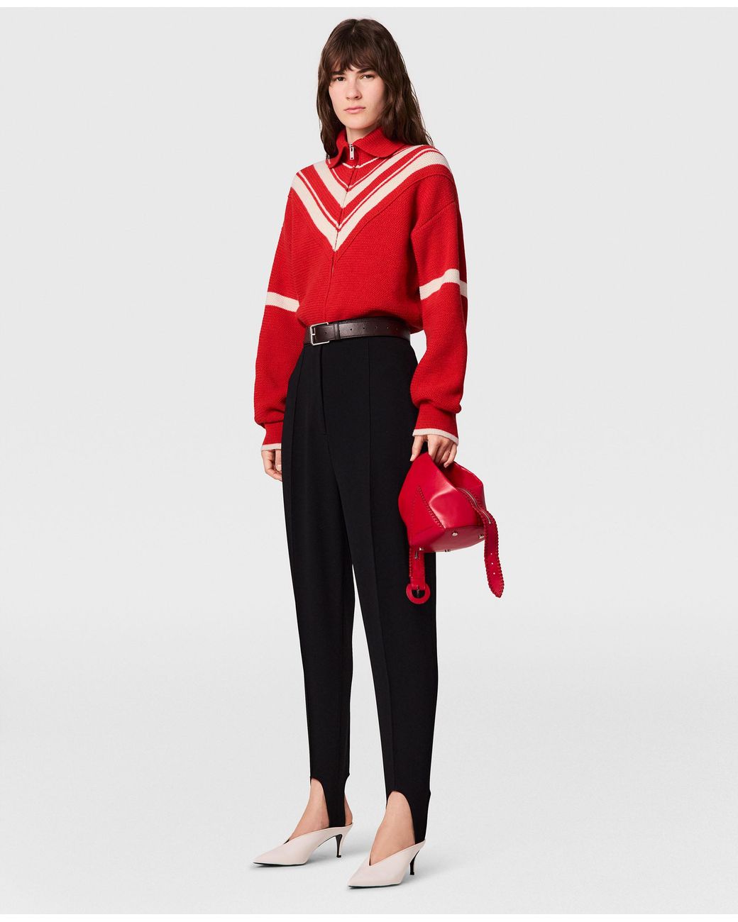 Stella McCartney Collared Zipper Knit Jacket
