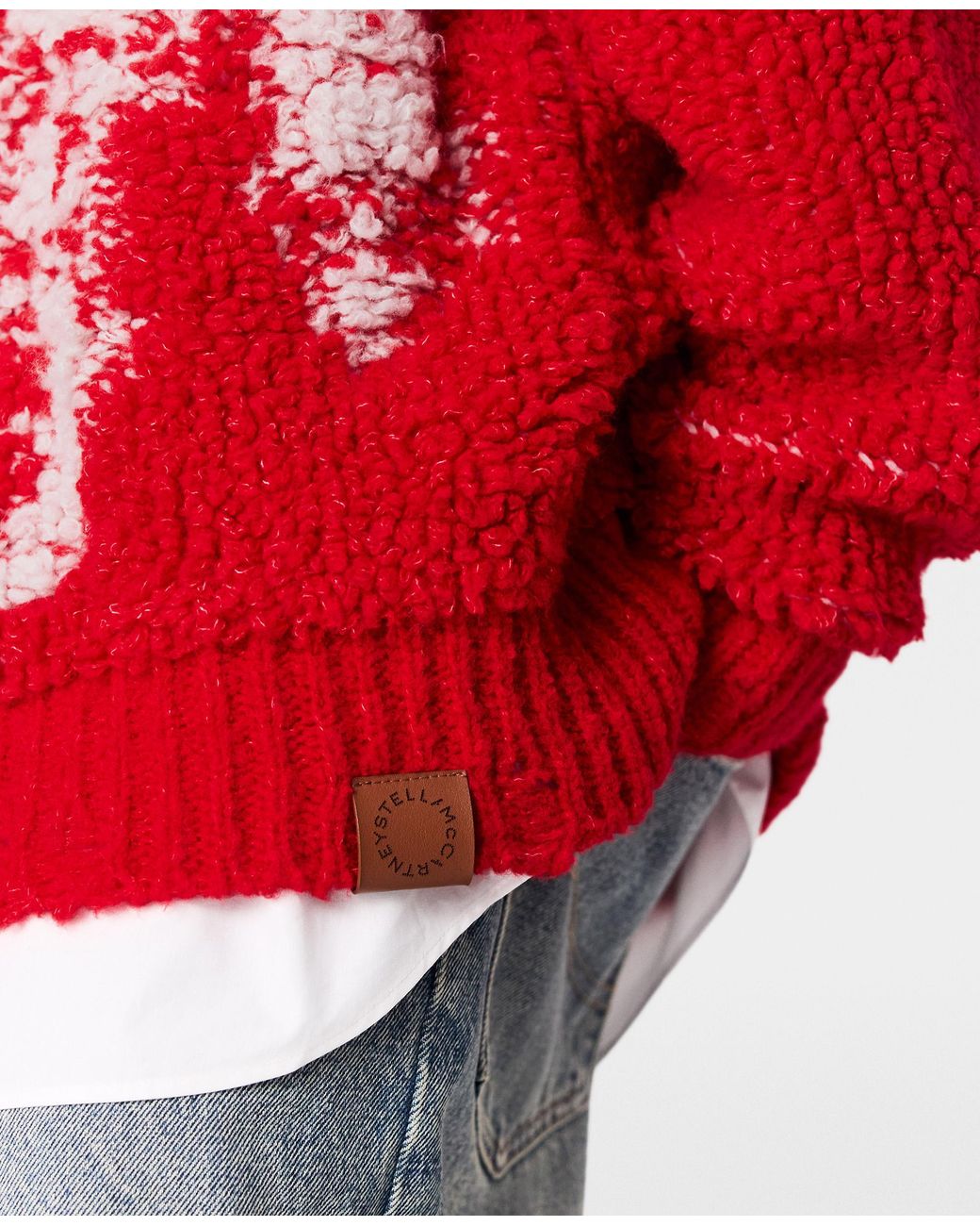 Stella McCartney Red Airbrushed Horse Graphic Crewneck Jumper