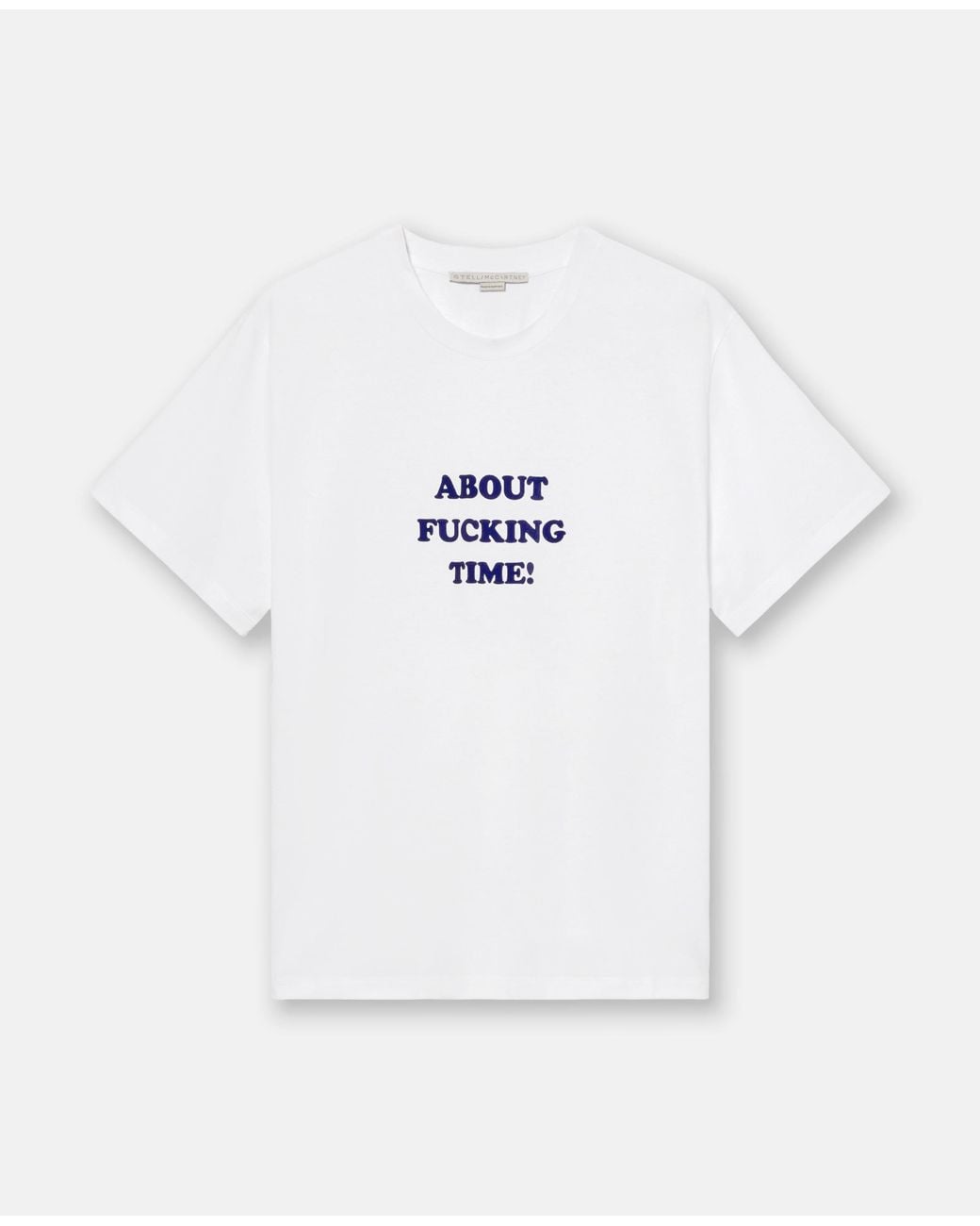 Stella McCartney White About Fucking Time! Boxy T-shirt