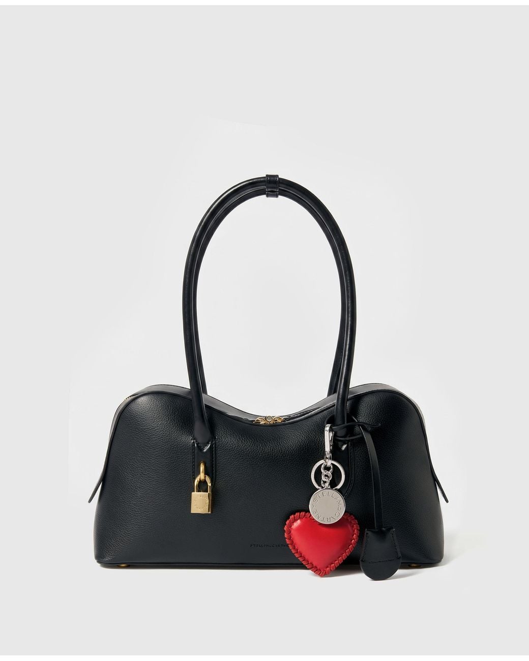 Stella McCartney White Whipstitch Heart Charm